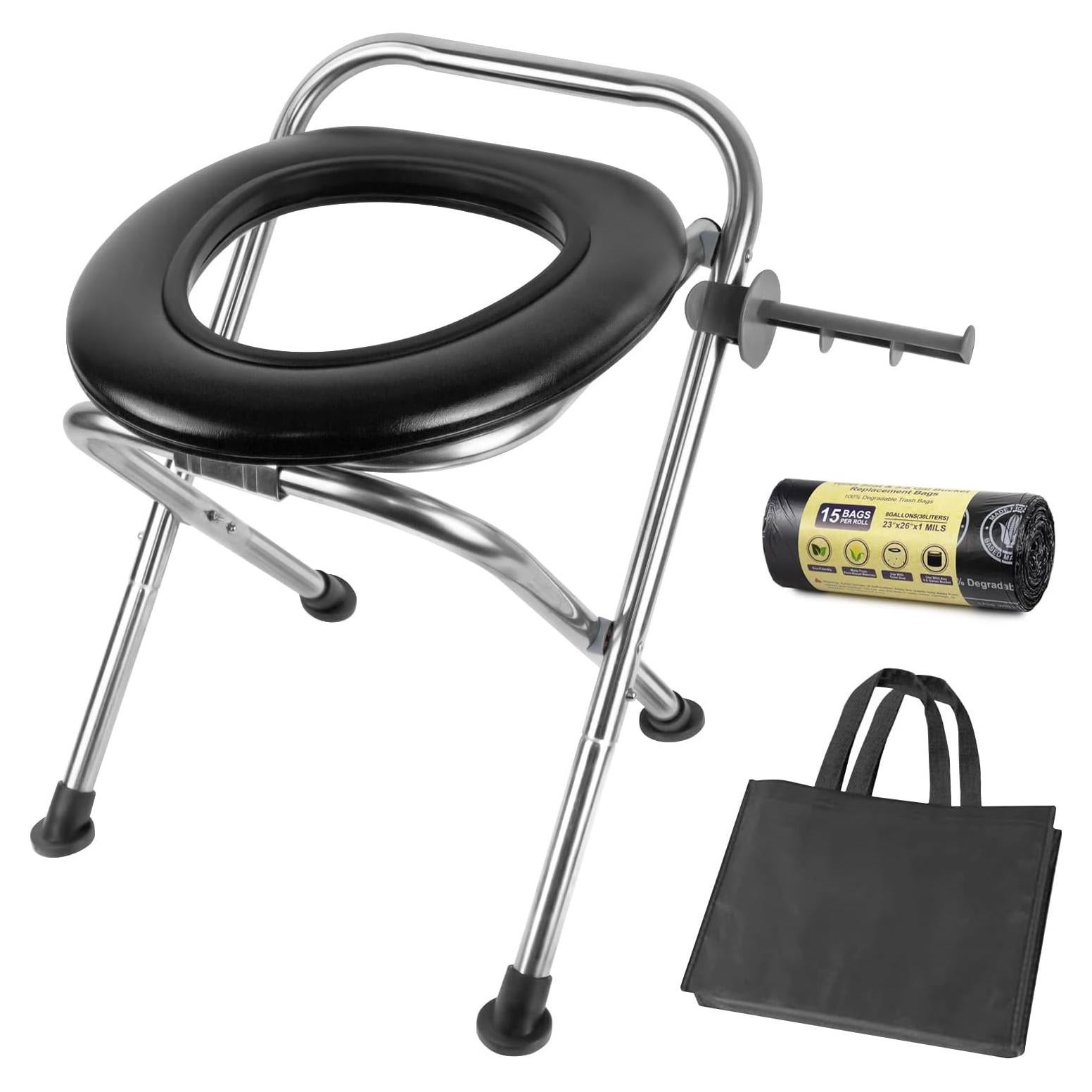 Inodoro portátil UGarden de acero inoxidable 2,22 kg con asiento suave
