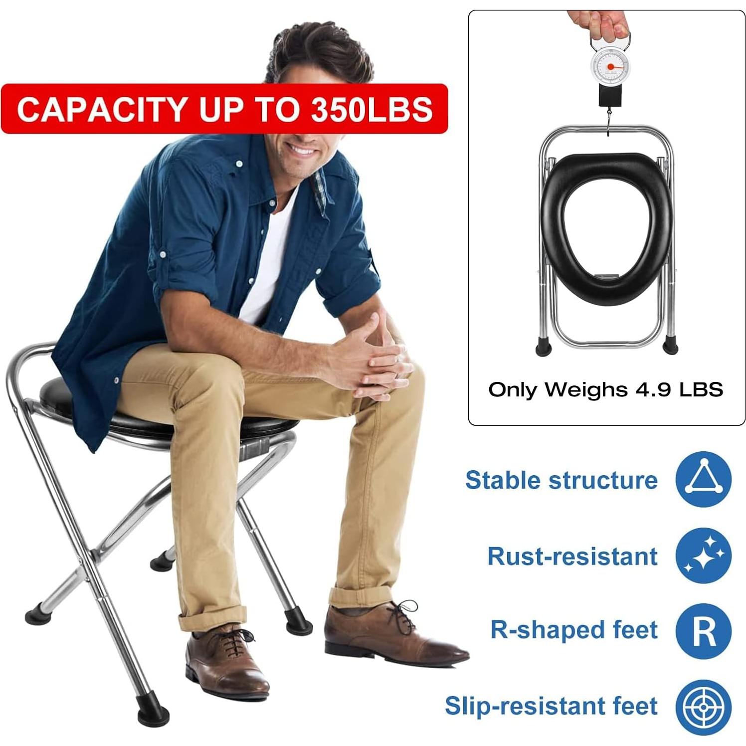 Inodoro portátil UGarden de acero inoxidable 2,22 kg con asiento suave