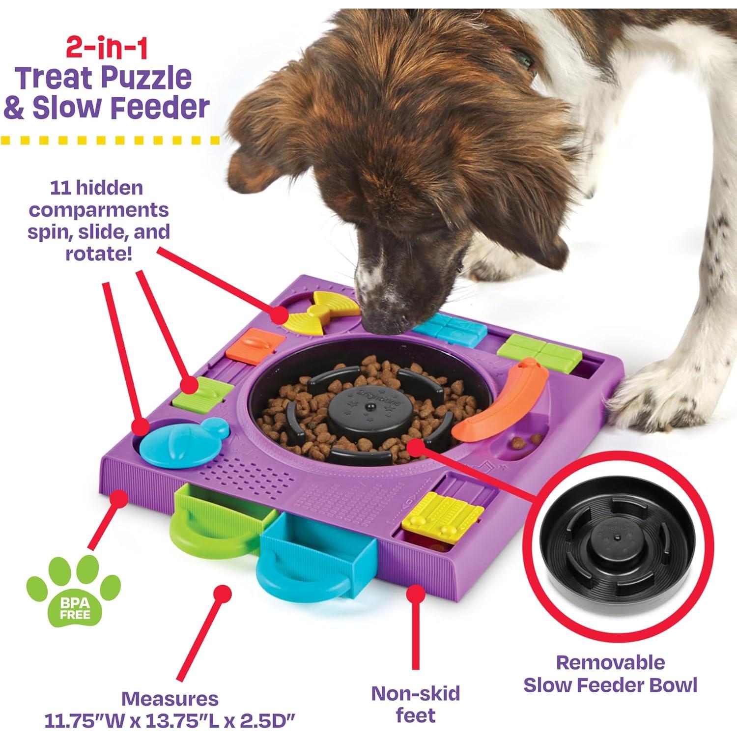 Rompecabezas Alimentador DJ Doggo Brightkins 2 en 1 para Perros