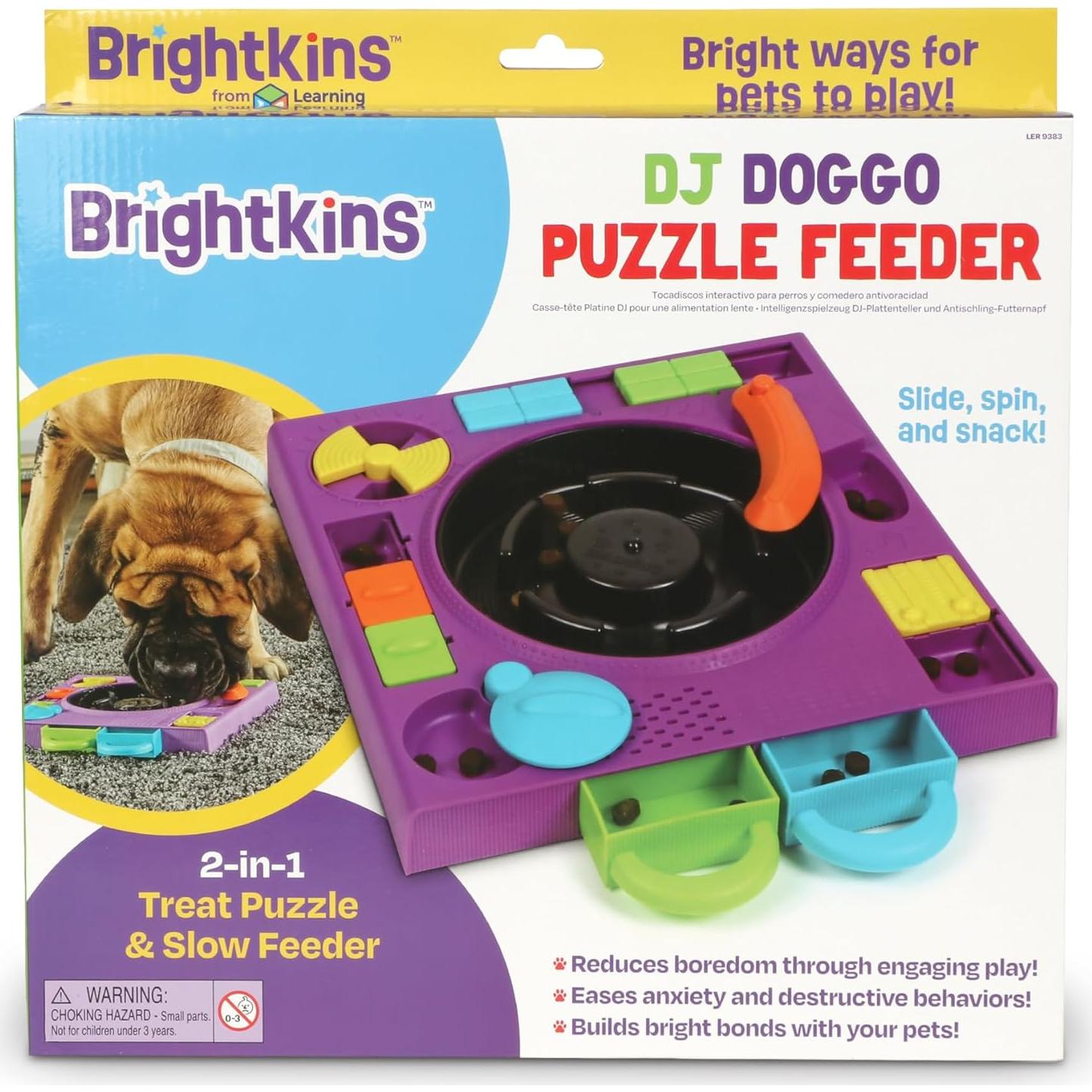 Rompecabezas Alimentador DJ Doggo Brightkins 2 en 1 para Perros