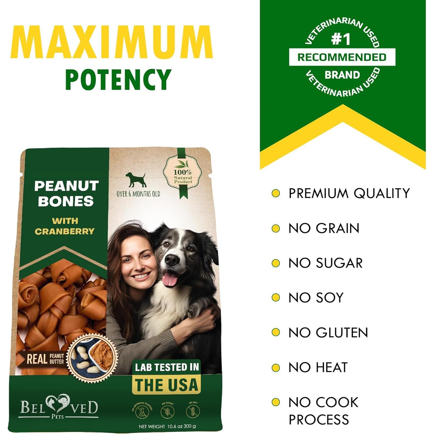 Galletas para Perros Beloved Pets Mantequilla de Maní 330g