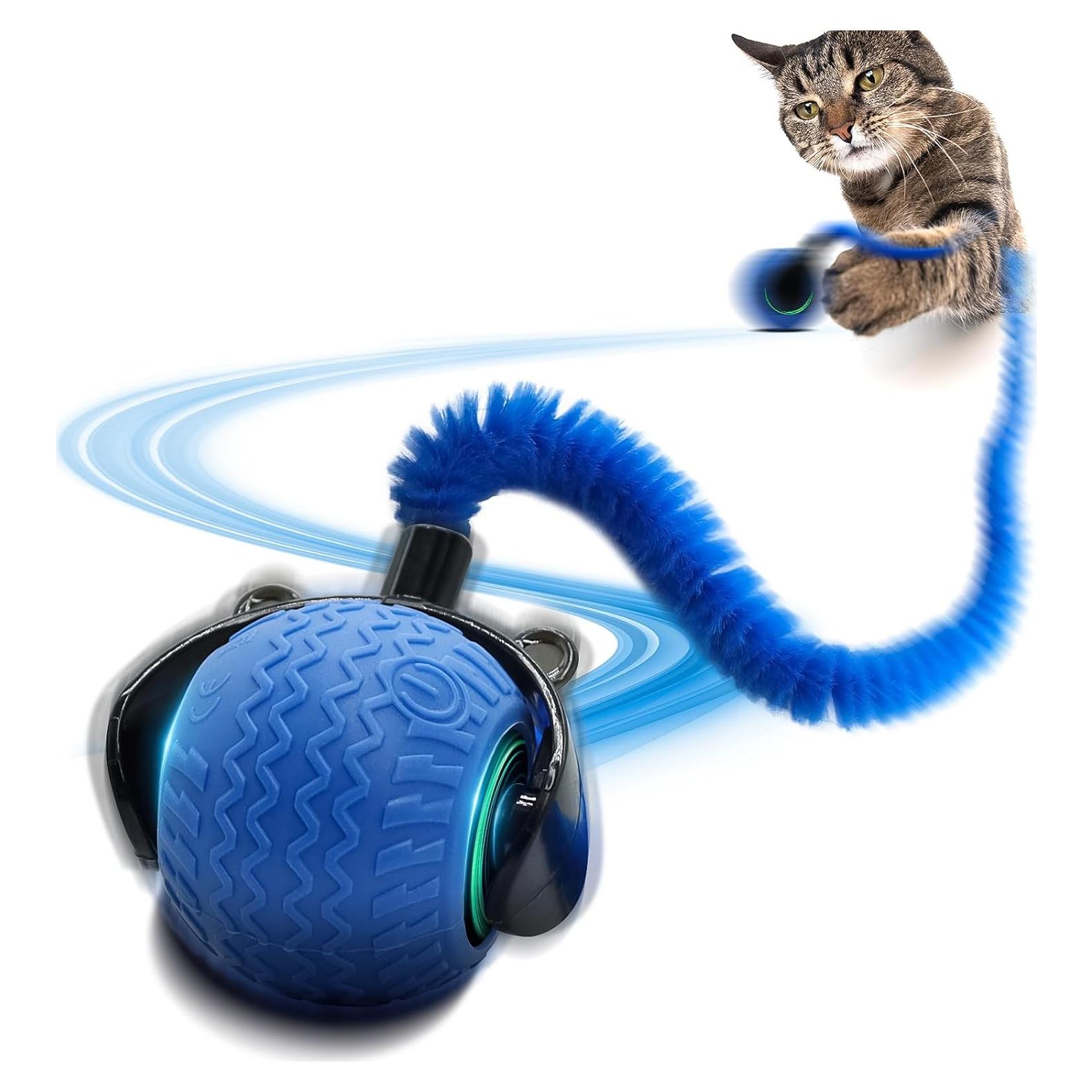 Juguete Interactivo para Gatos Xinchuang Bola Azul 360°