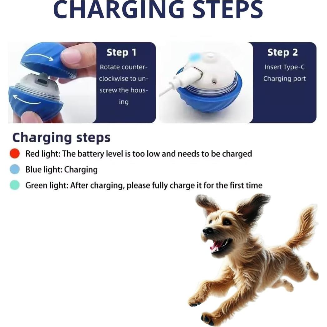 Bola Interactiva para Perros Algani Azul 5,08 cm Recargable