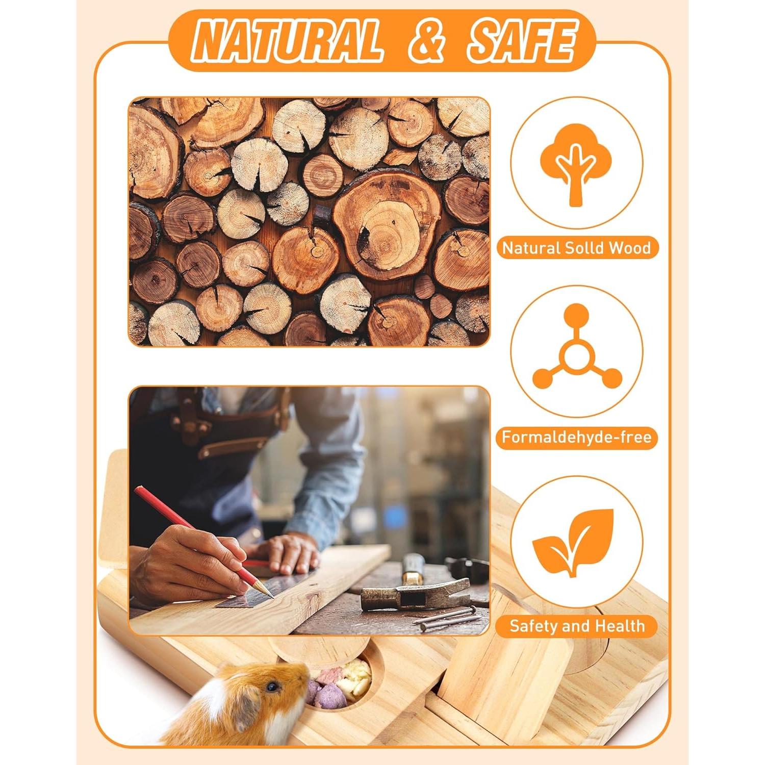 Juguetes de forrajeo MWAOWM 6 en 1 para cobayas y hámsters