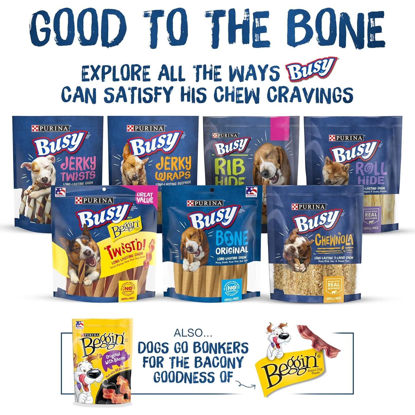 Purina Busy Bone Masticables para Perros 6 Unidades Sabor Mantequilla de Maní
