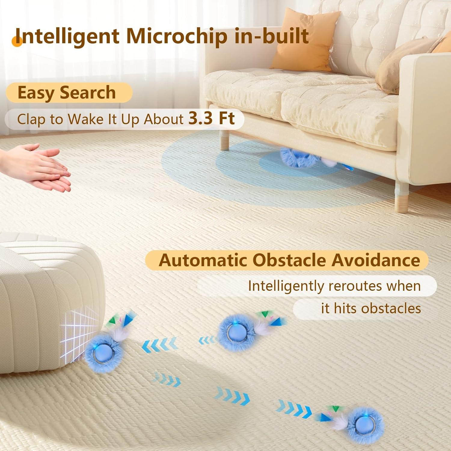 Juguete Interactivo para Gatos ORSDA Bola Automática 10,5 cm