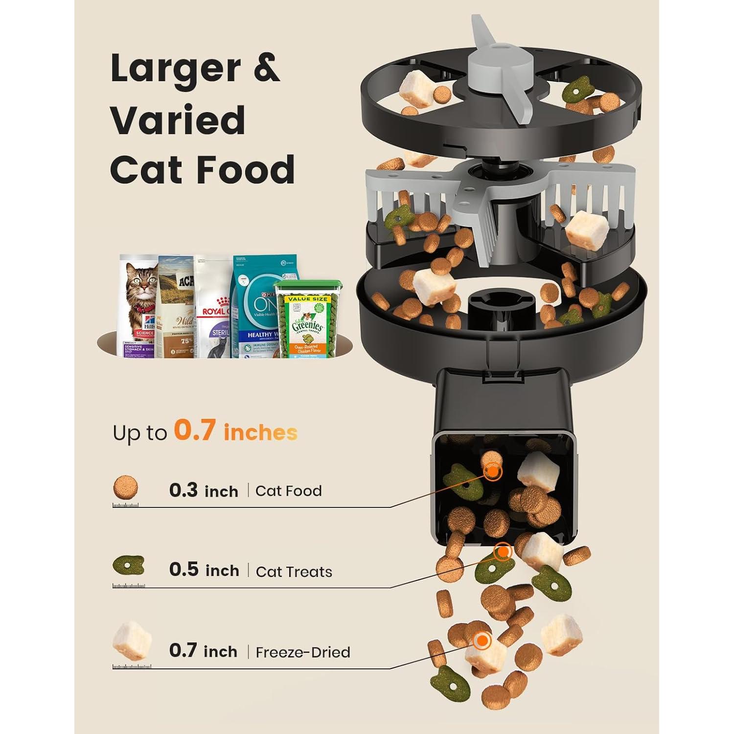 Comedero Automático para Gatos Oneisall 5L 2 Gatos Programable