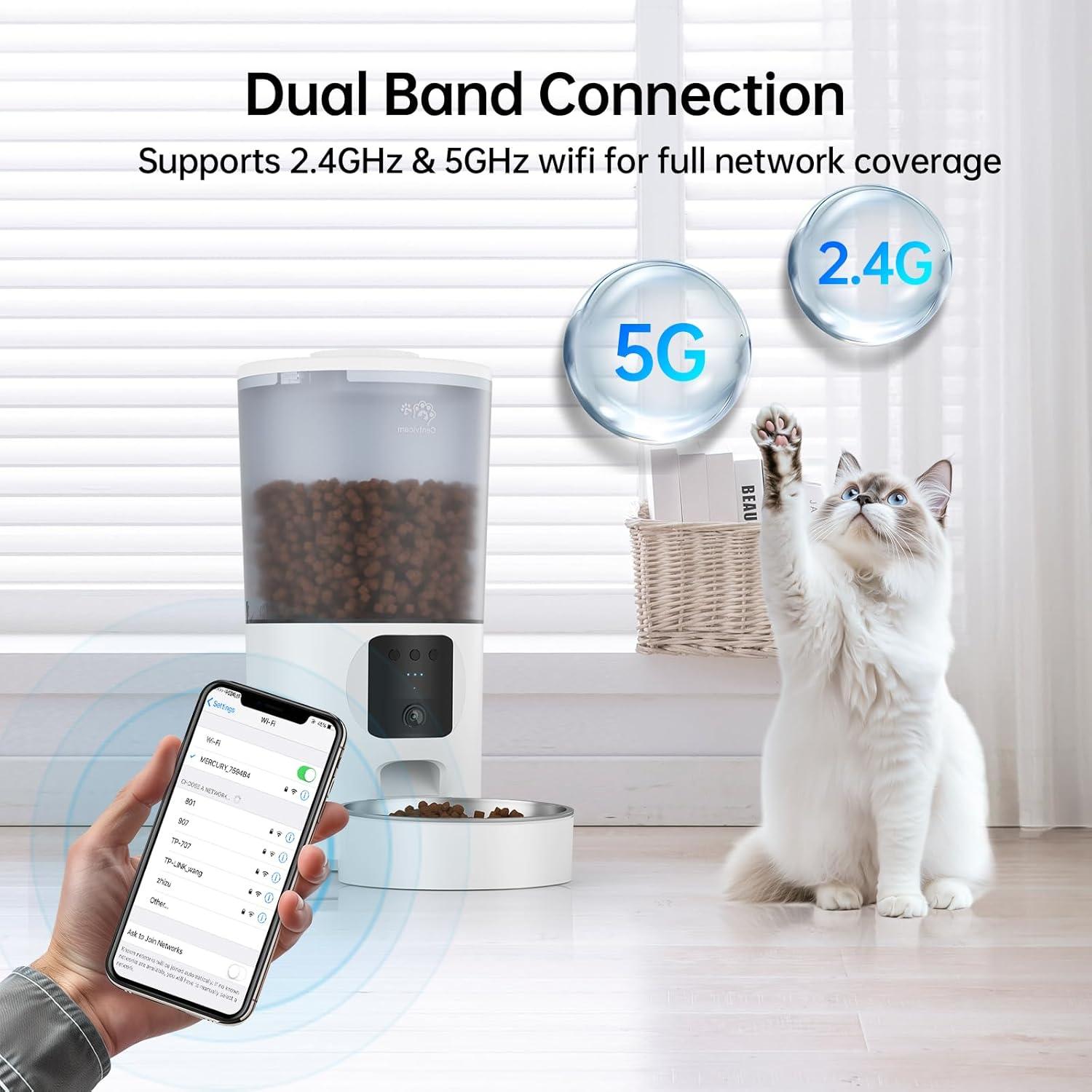 Comedero Automático 6L Centvicam con Cámara 1080P y App