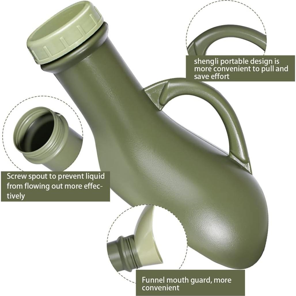 Botella de Orina Unisex CUNQN 1000ML con Embudo