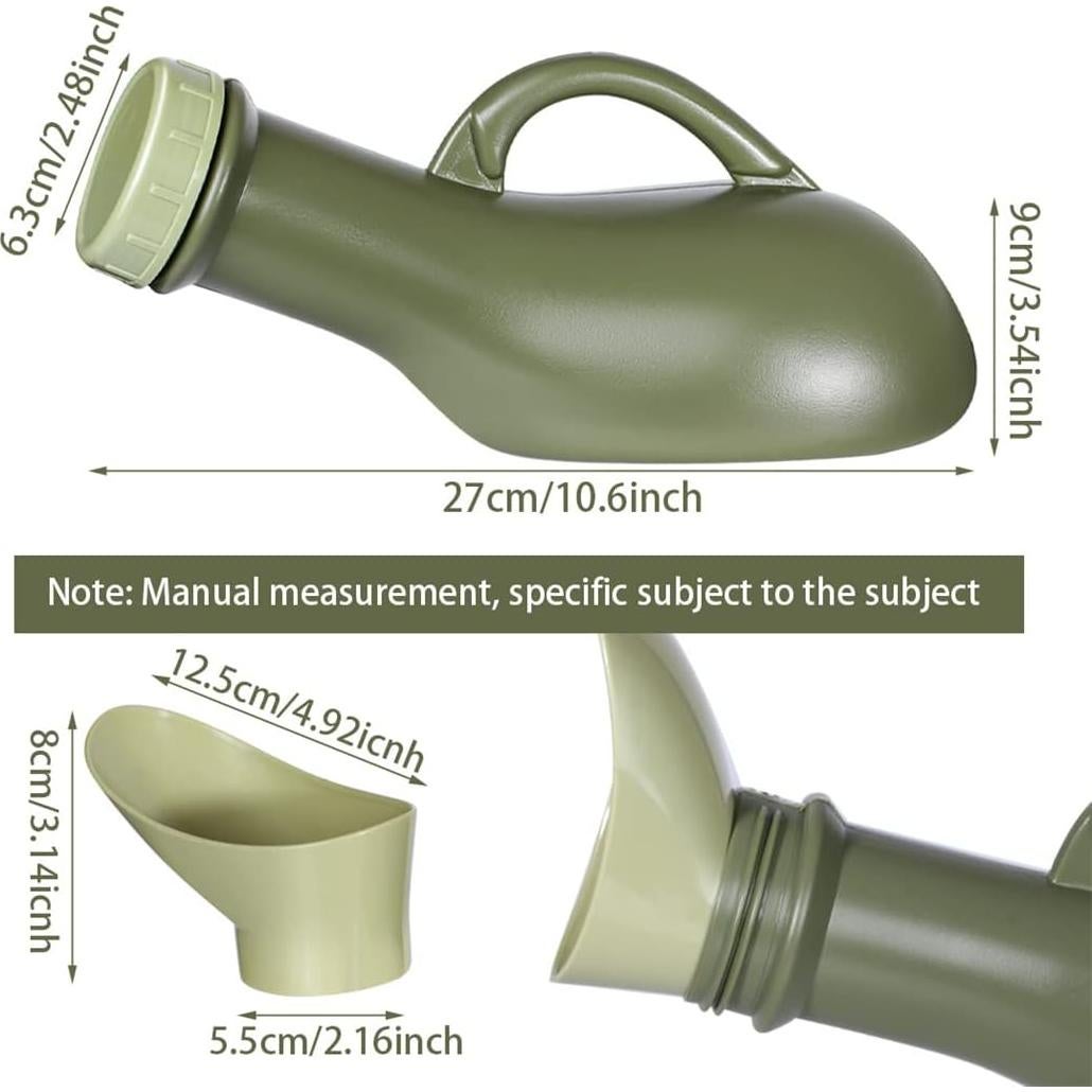 Botella de Orina Unisex CUNQN 1000ML con Embudo