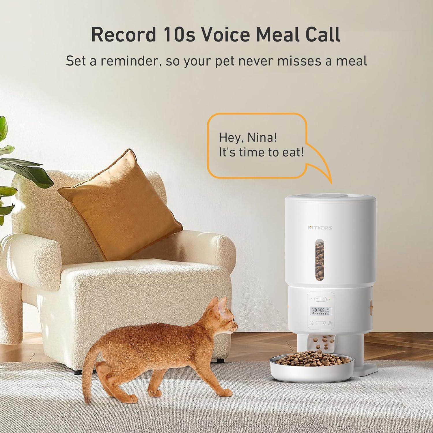 Comedero Automático Nityers 5L para Gatos y Perros Pequeños