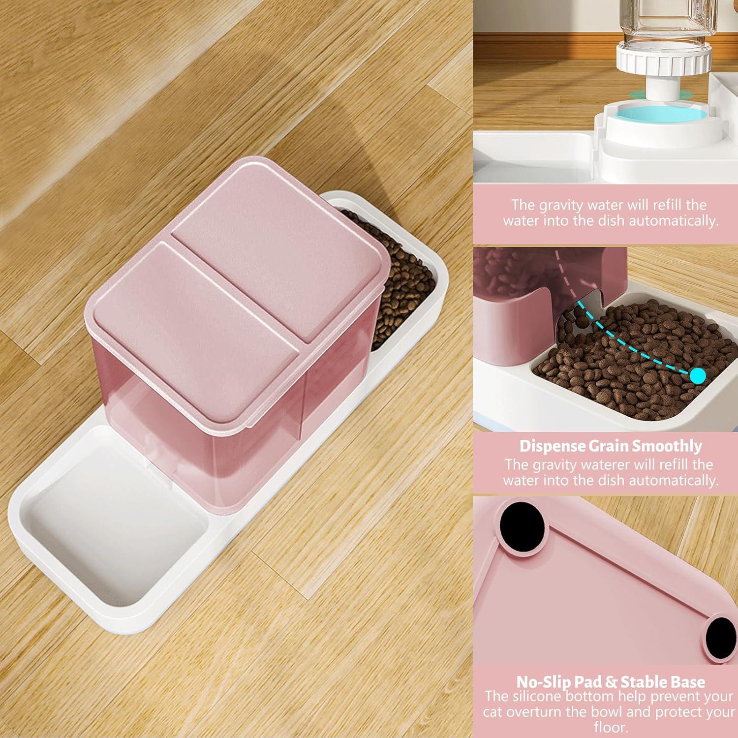 Dispensador Automático de Comida y Agua Luismia 1.5L Rosa