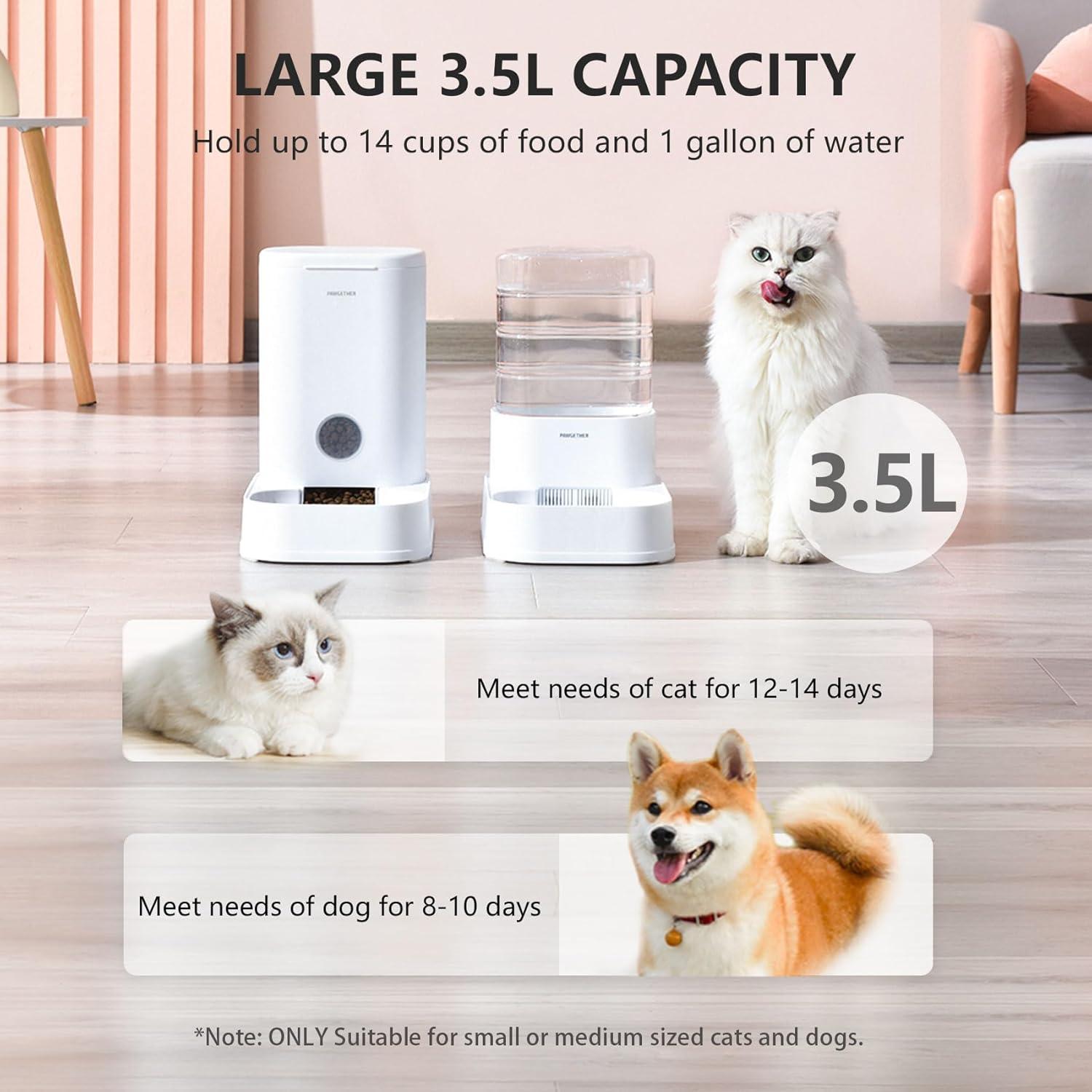 Comedero y Dispensador de Agua PAWGETHER 3.5L para Gatos