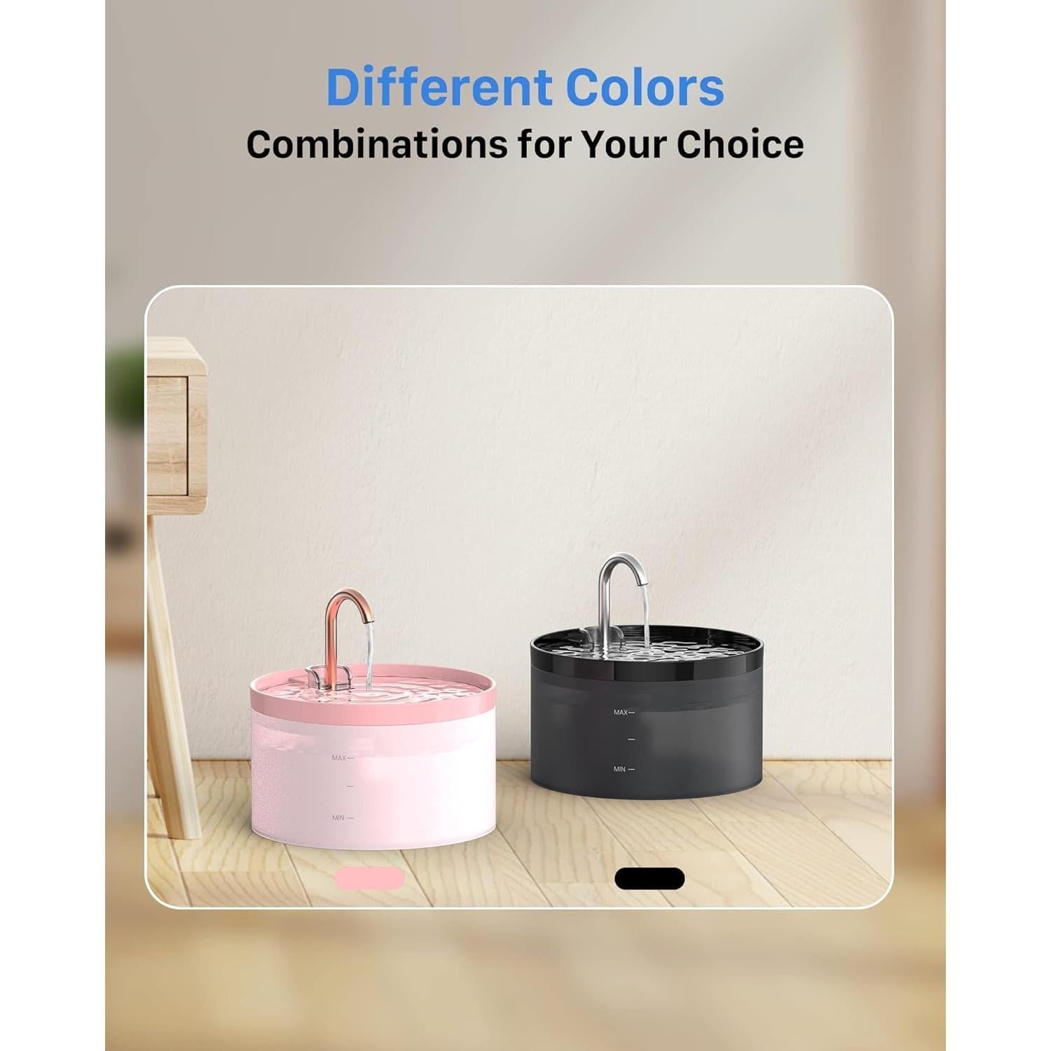 Fuente de Agua Automática para Gatos GIOTOHUN 2L Negra