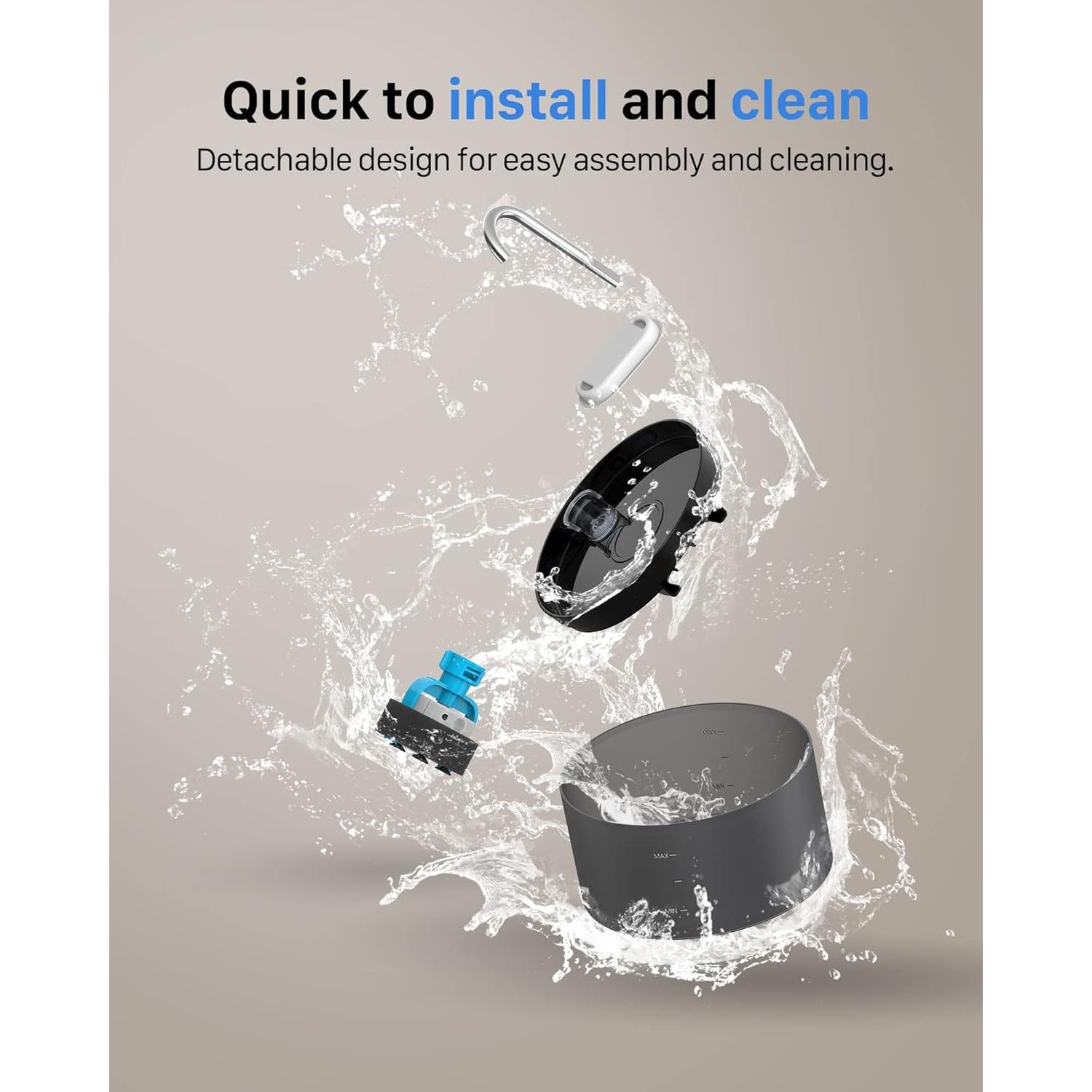 Fuente de Agua Automática para Gatos GIOTOHUN 2L Negra