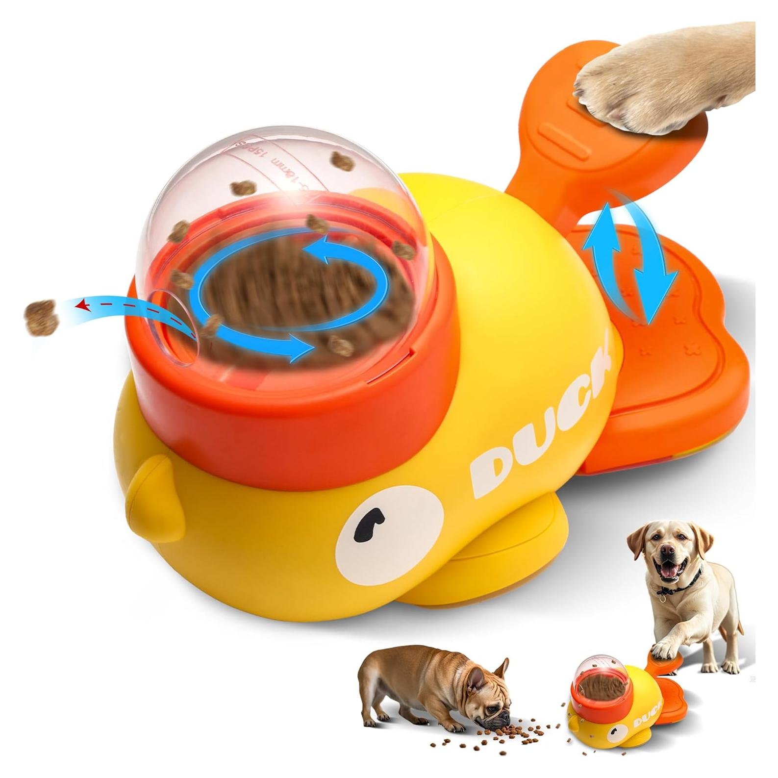 Comedero Lento Interactivo para Perros Fanosy Pato 21.8x14cm