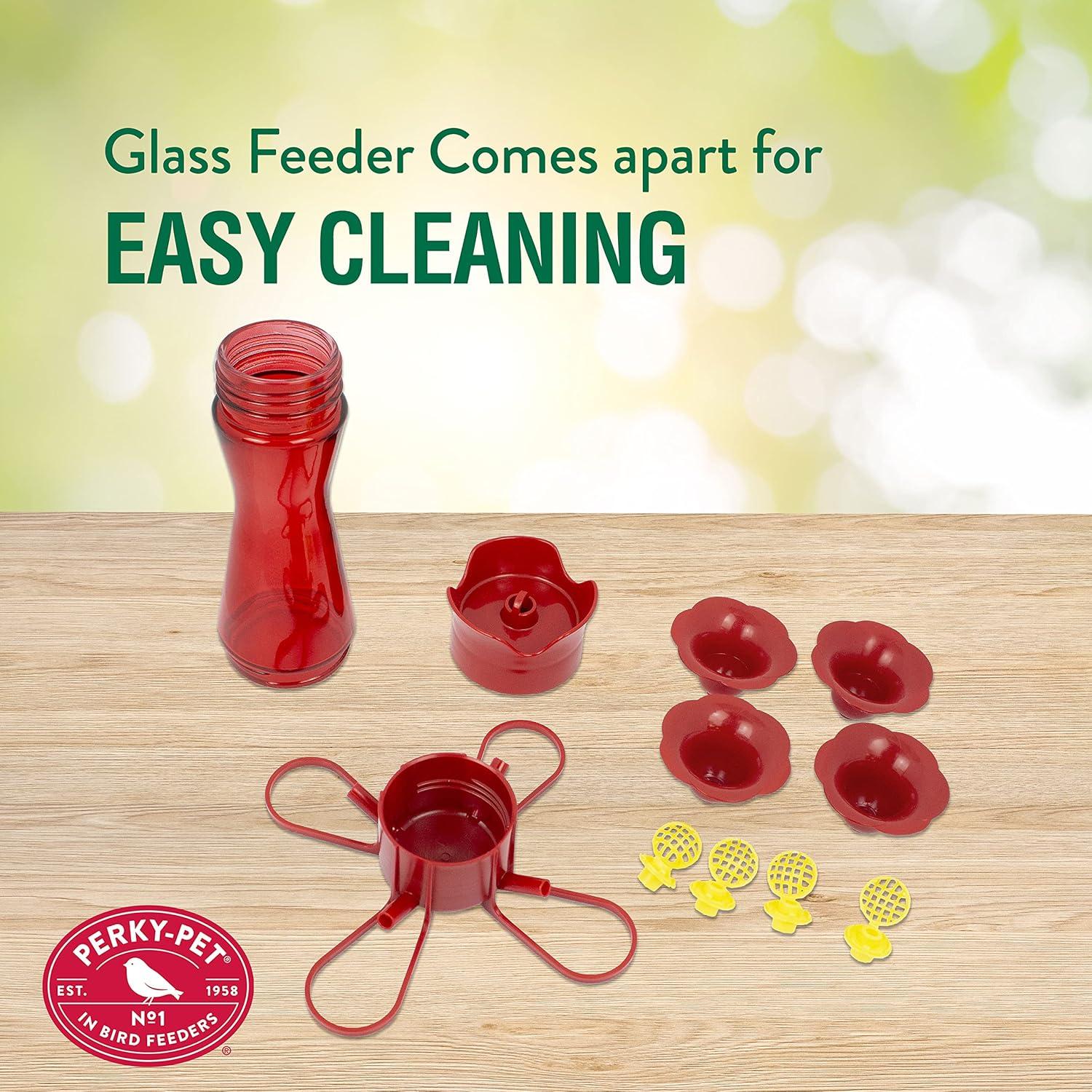 Alimentador de Colibríes Perky-Pet 203CPBR Vidrio Rojo 236.6 ml
