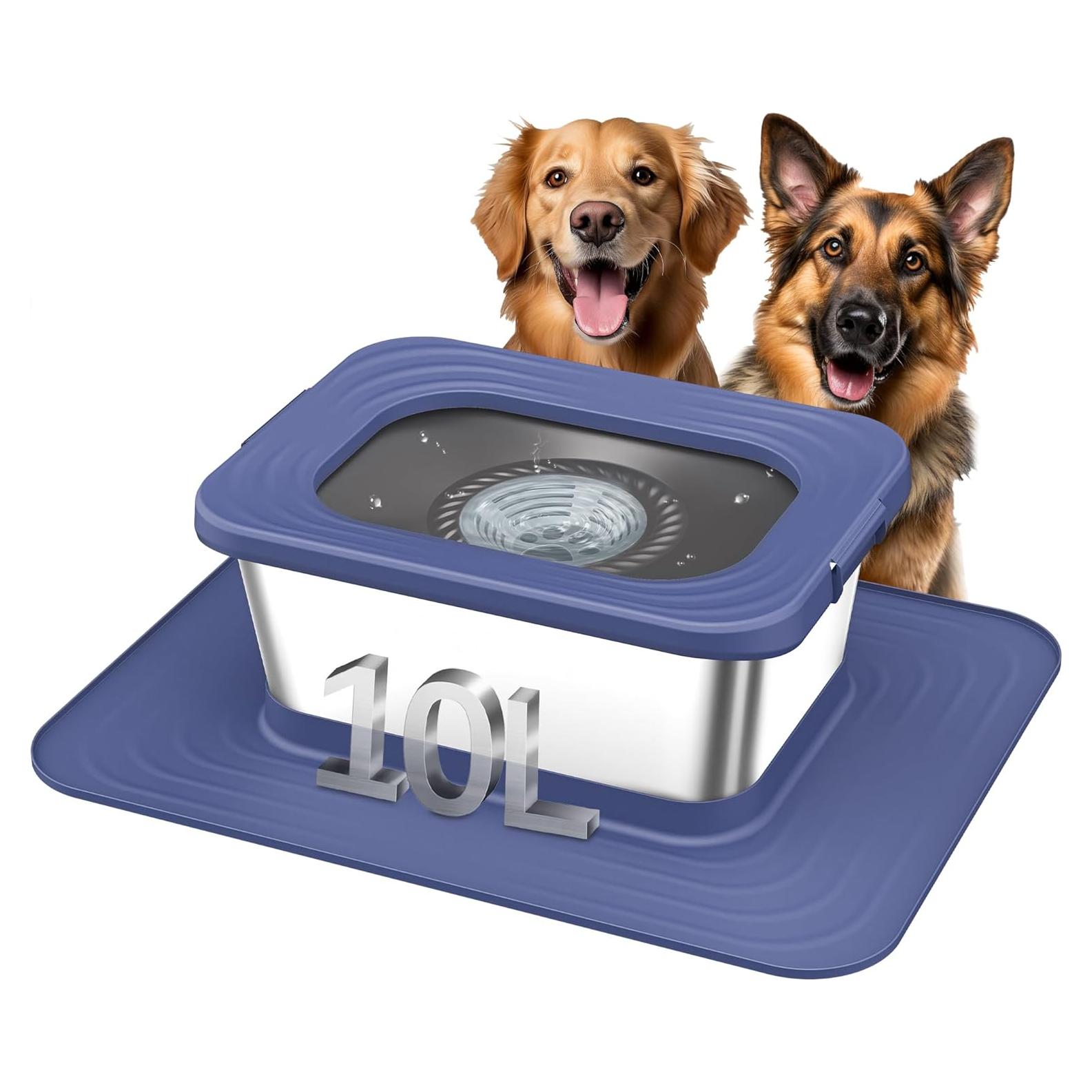 Cuenco de Agua Antisalpicaduras Decflow 10L Acero Inoxidable