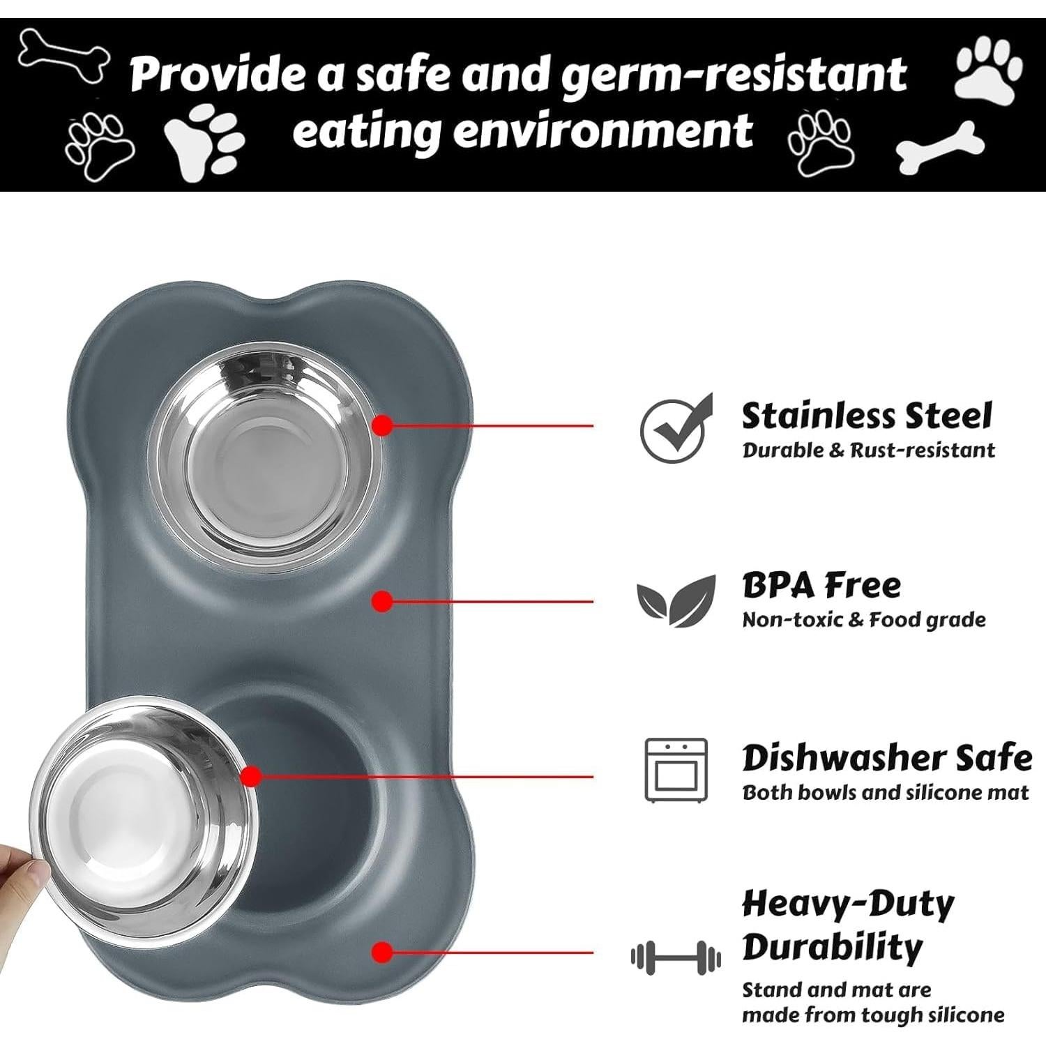 Conjunto de Cuencos de Acero Inoxidable AsFrost 4 Tazas