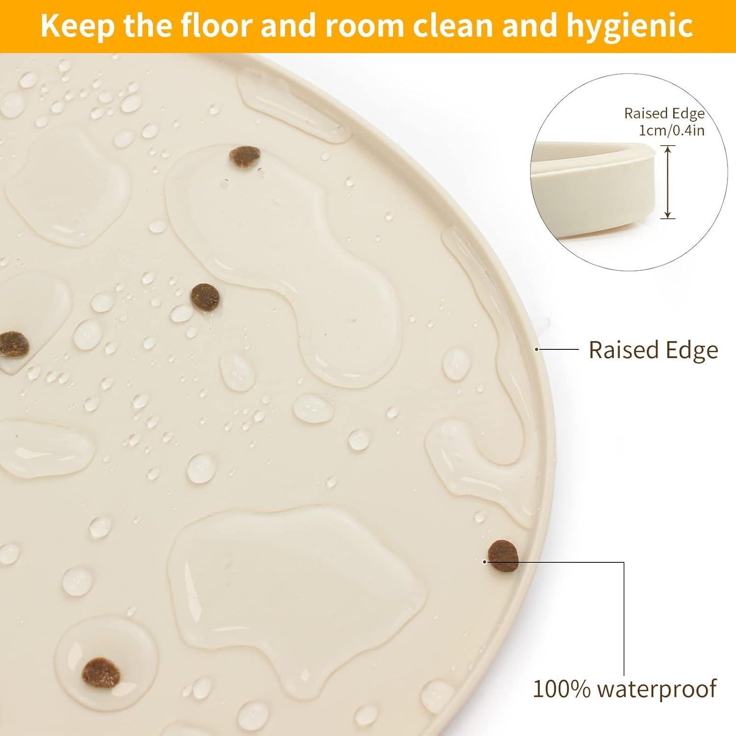 Alfombrilla de Silicona para Mascotas Ptlom Beige 60x40cm