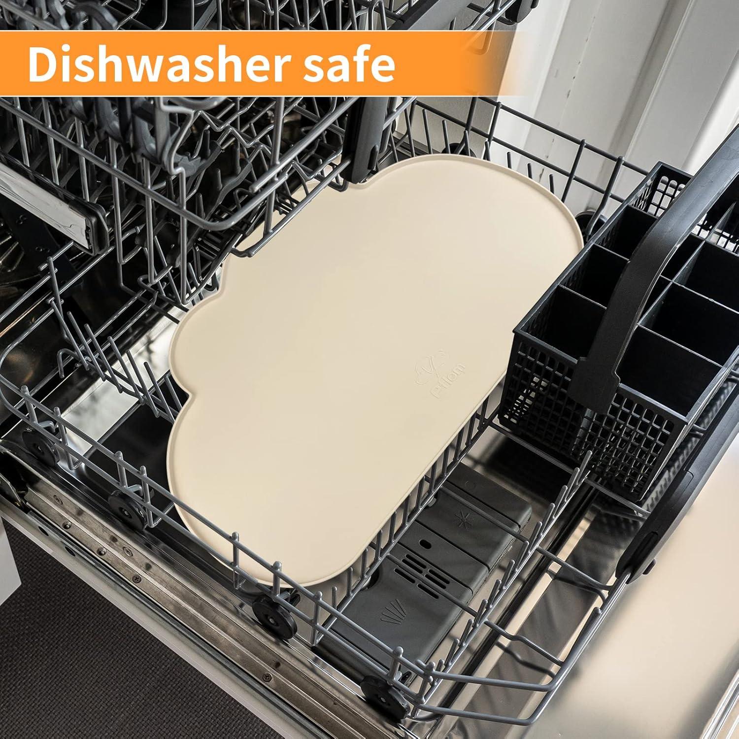 Alfombrilla de Silicona para Mascotas Ptlom Beige 60x40cm