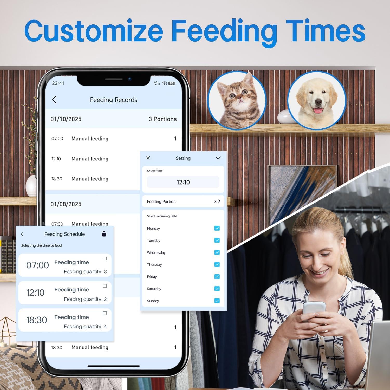 Comedero Automático para Gatos SonoxJunan 6L con Cámara 2K