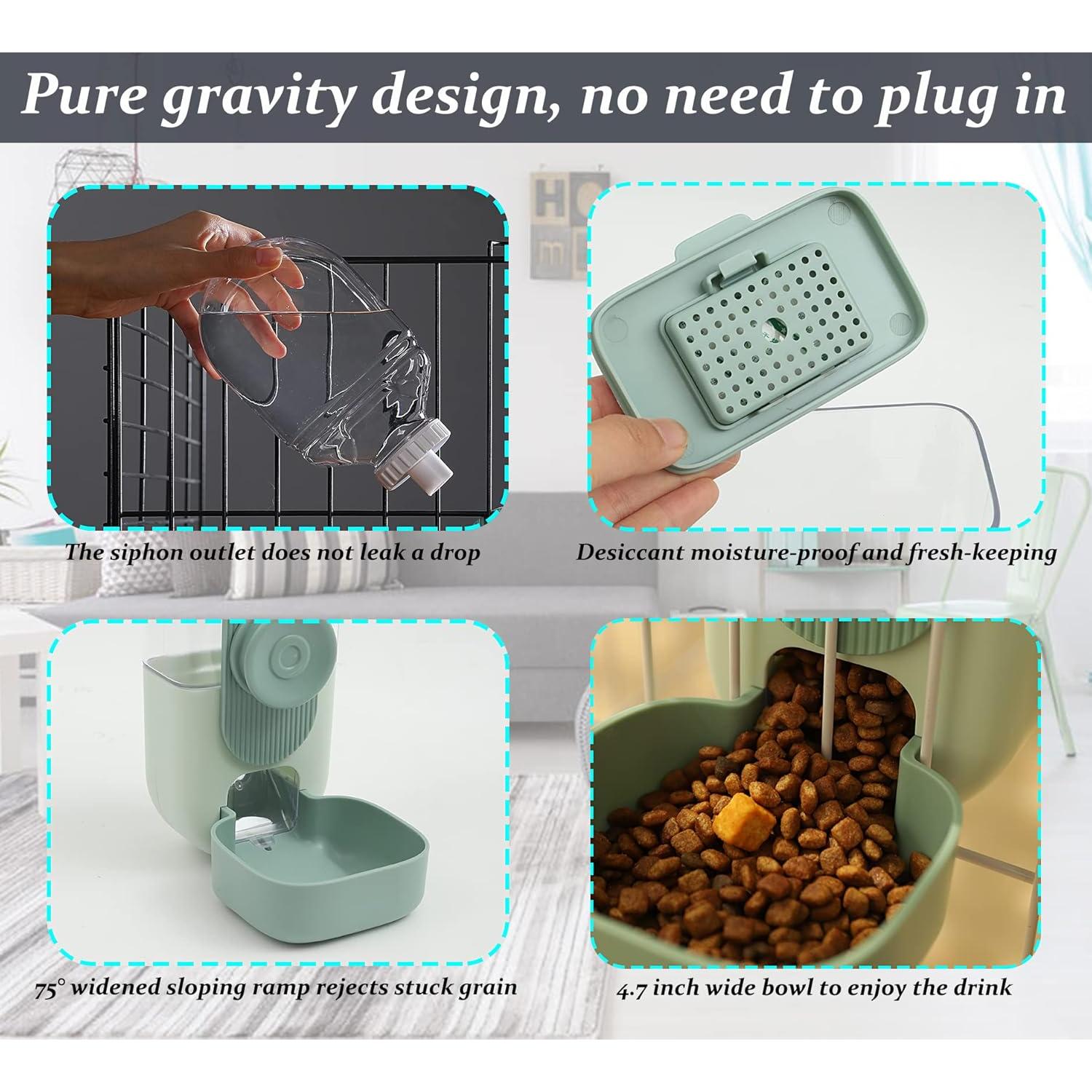 Dispensador Automático de Agua y Comida Kenond 1,04L Verde