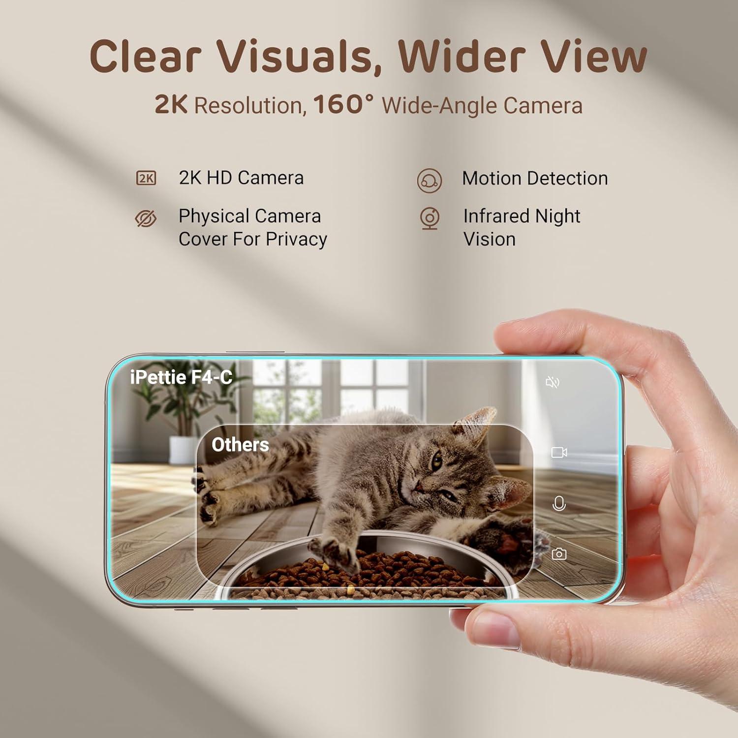 Alimentador Automático Inteligente iPettie F4-C 4L con Cámara 2K