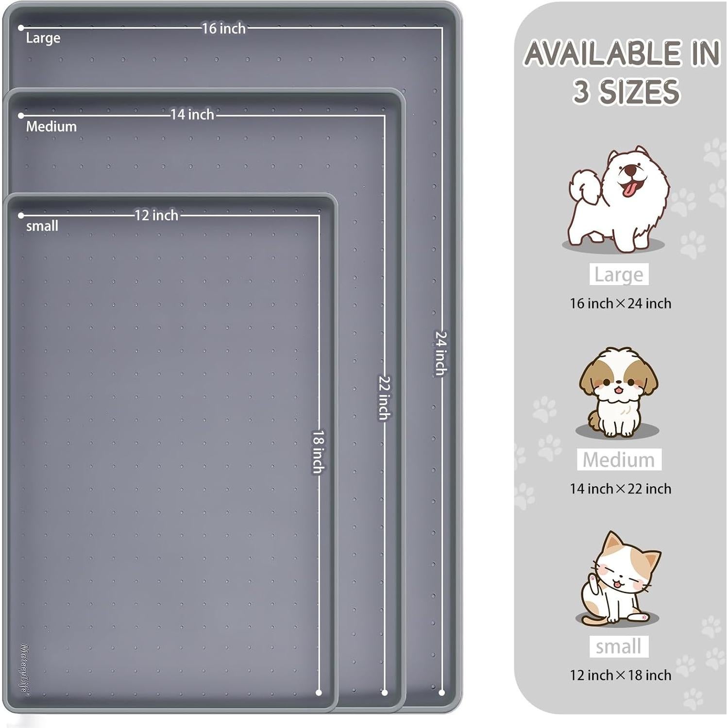 Tapete de Silicona Antideslizante MateeyLife 45x30cm para Mascotas
