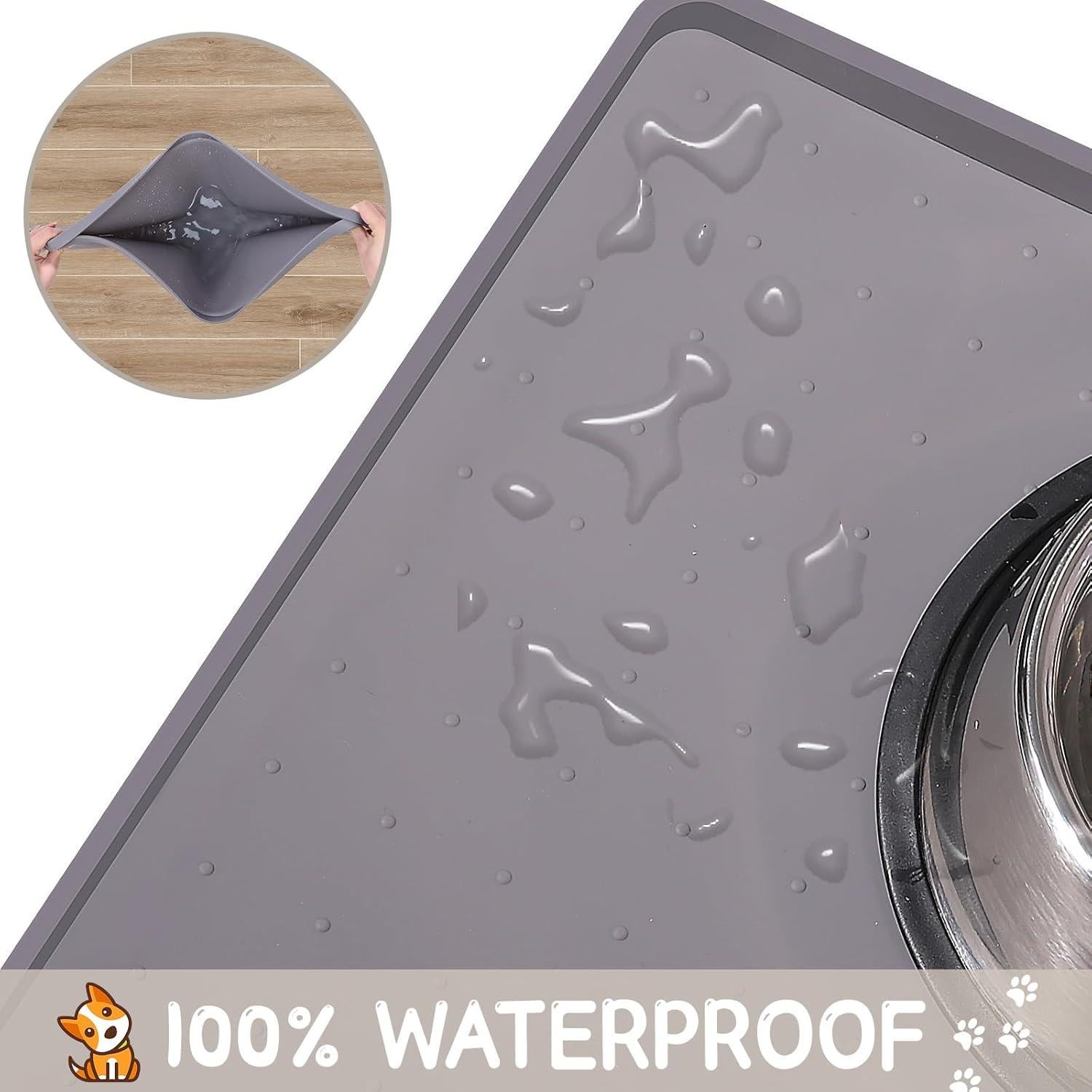 Tapete de Silicona Antideslizante MateeyLife 45x30cm para Mascotas