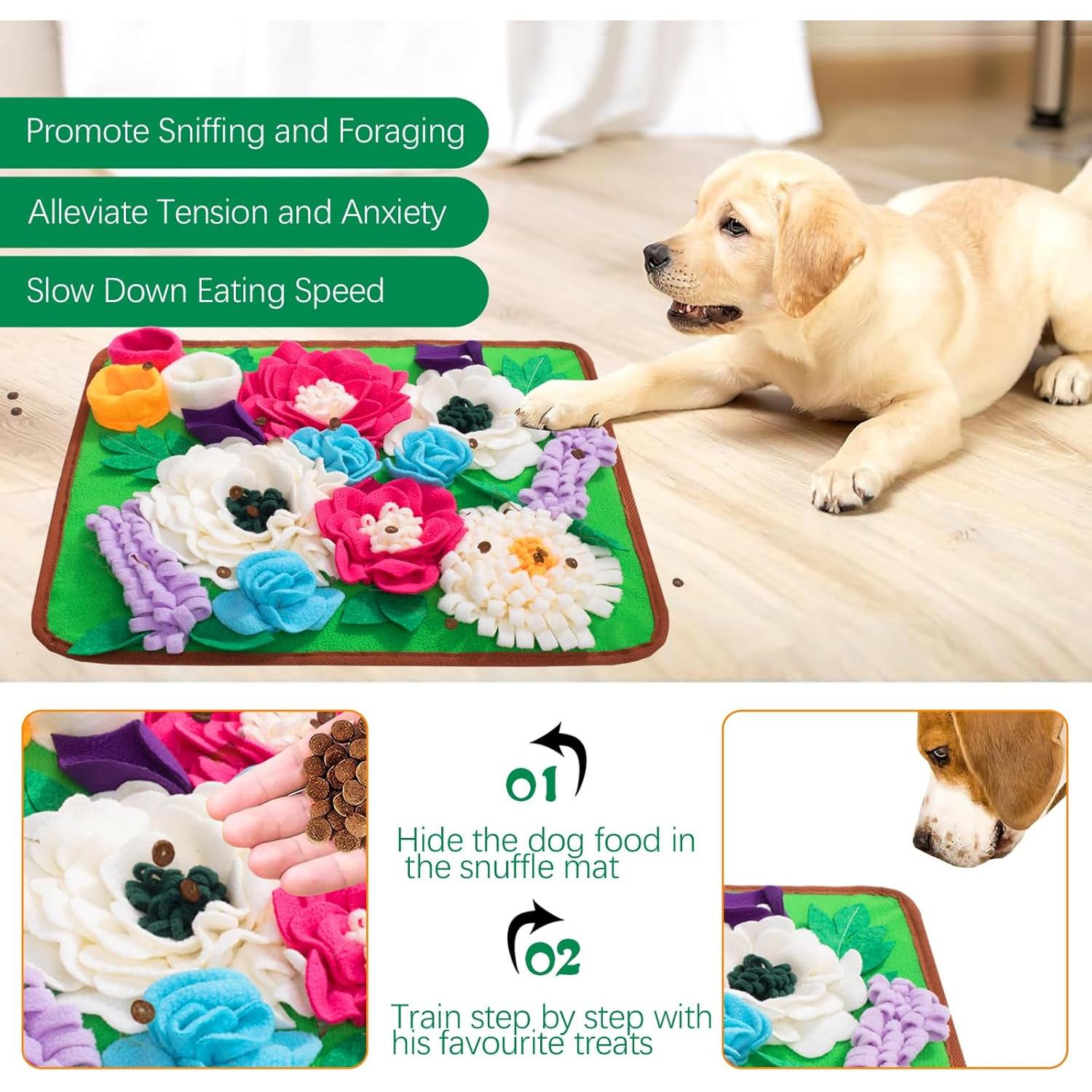 Alfombra Snuffle Meilzer Verde para Perros y Gatos 39x34 cm