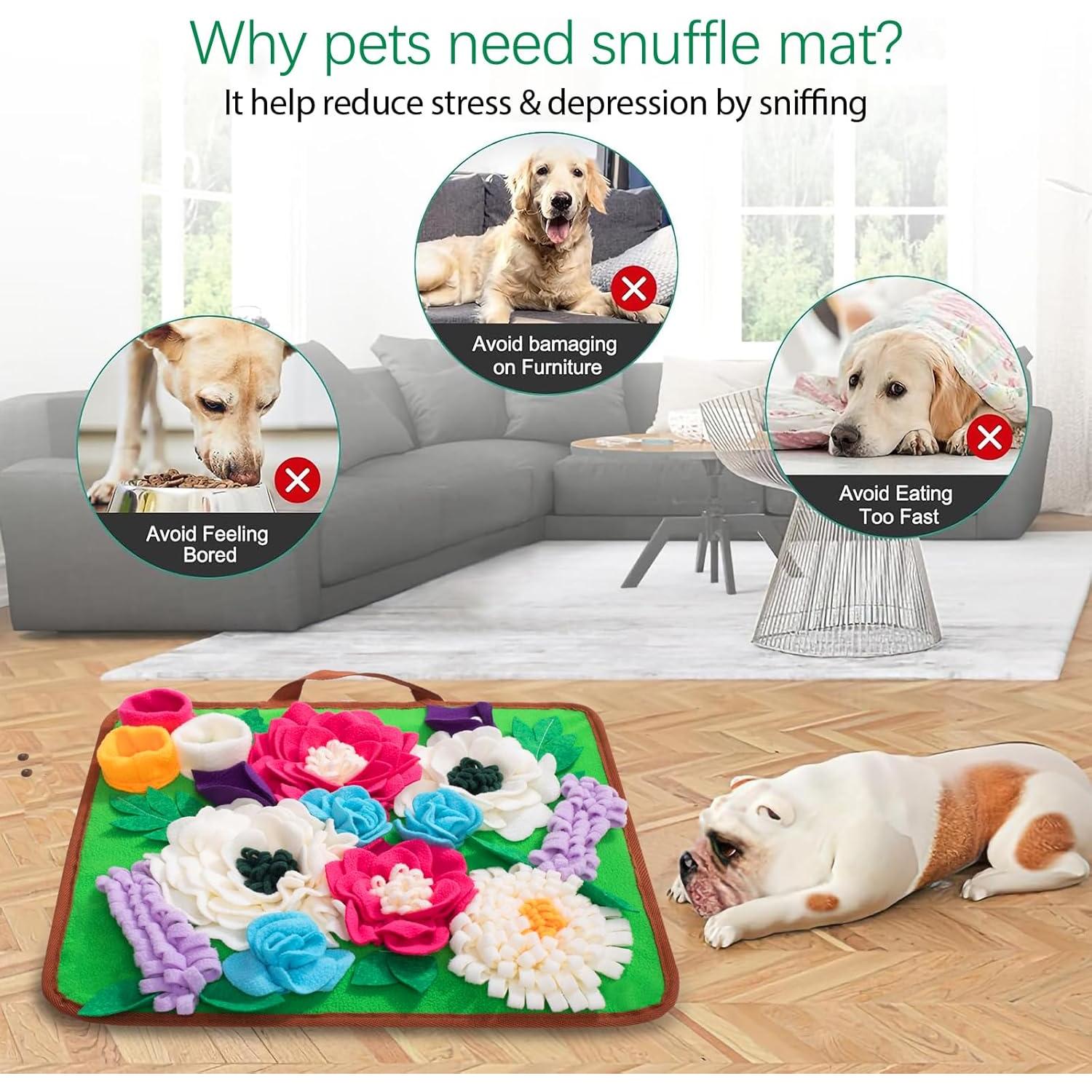 Alfombra Snuffle Meilzer Verde para Perros y Gatos 39x34 cm