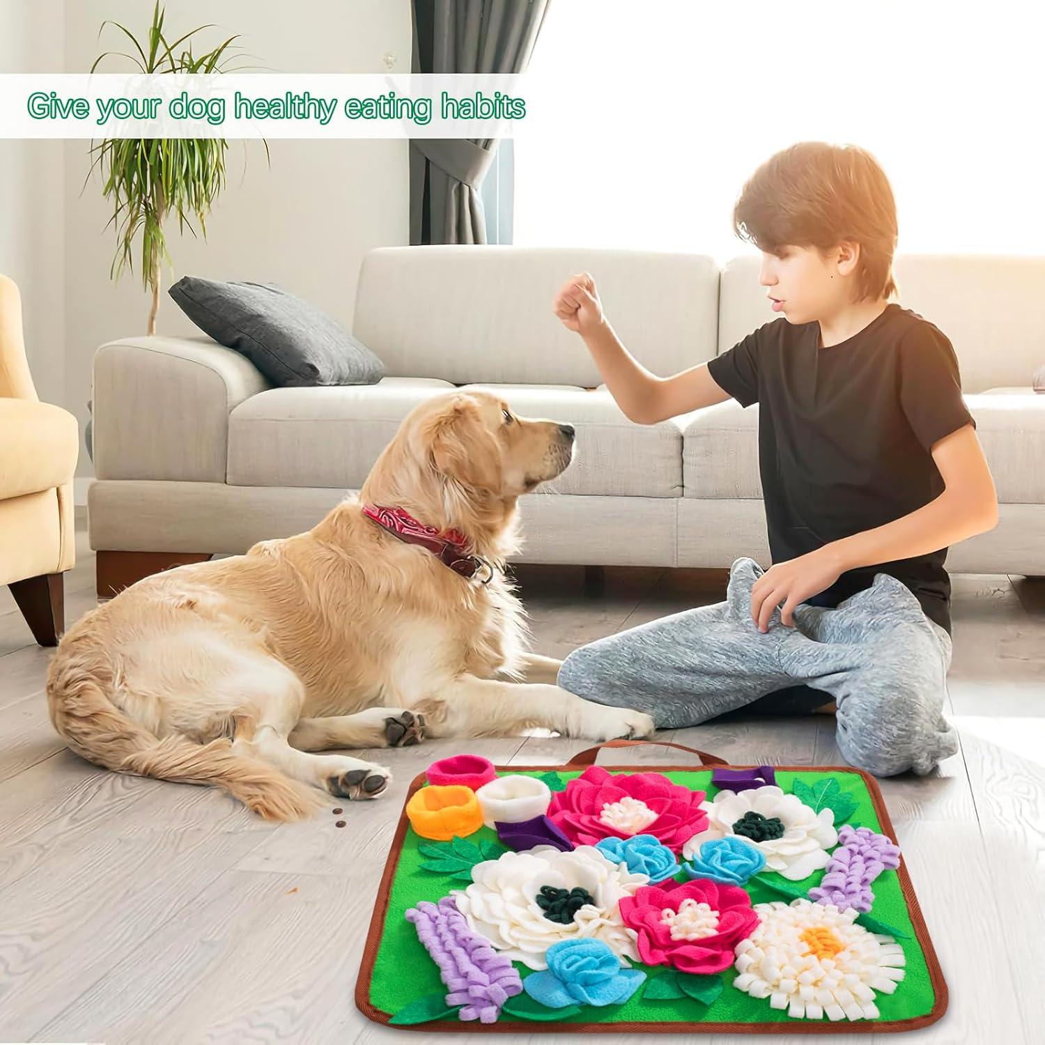 Alfombra Snuffle Meilzer Verde para Perros y Gatos 39x34 cm