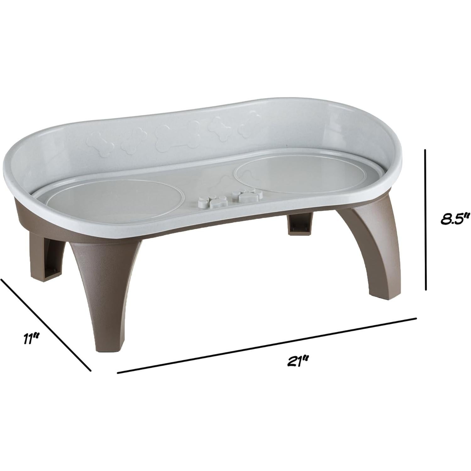 Bandeja Elevada para Perros PETMAKER con Platos 1,42 L