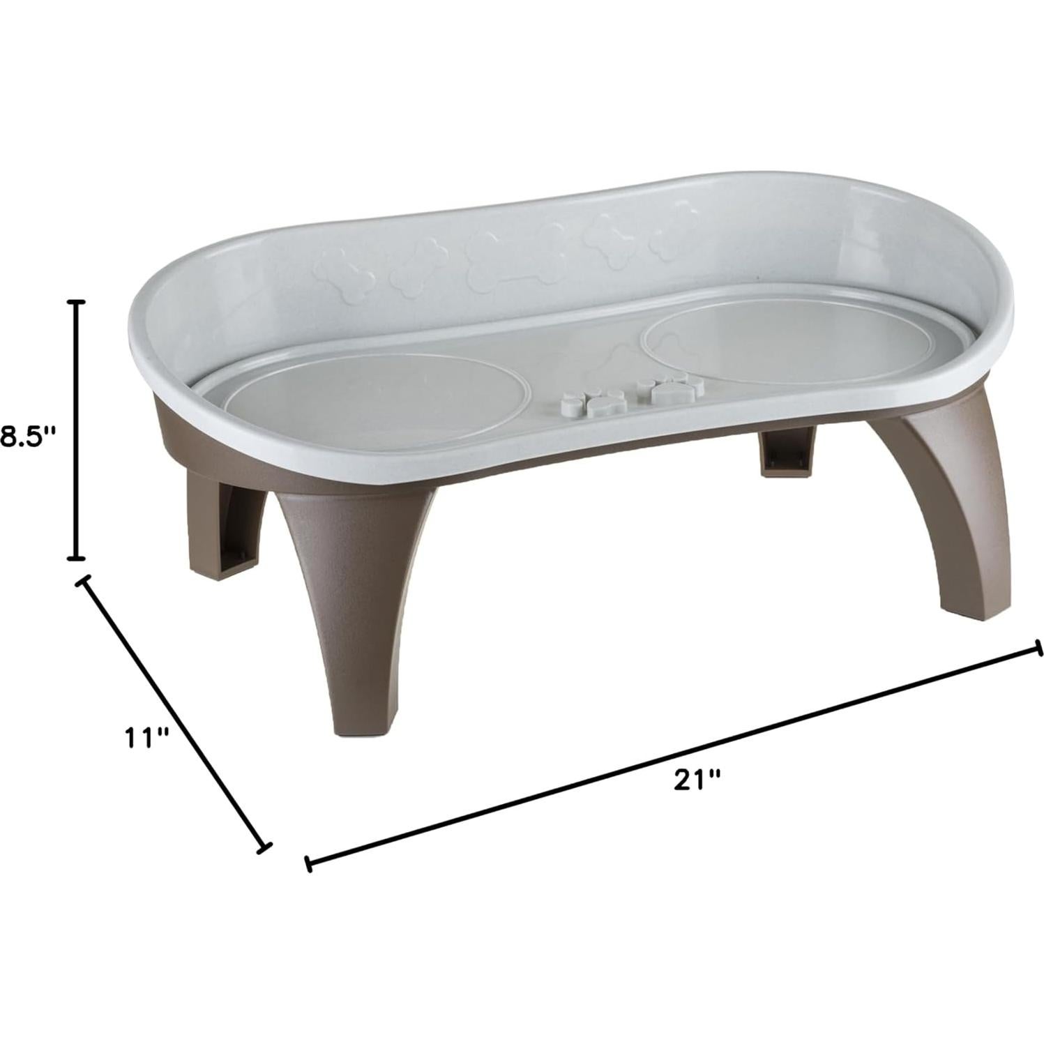 Bandeja Elevada para Perros PETMAKER con Platos 1,42 L