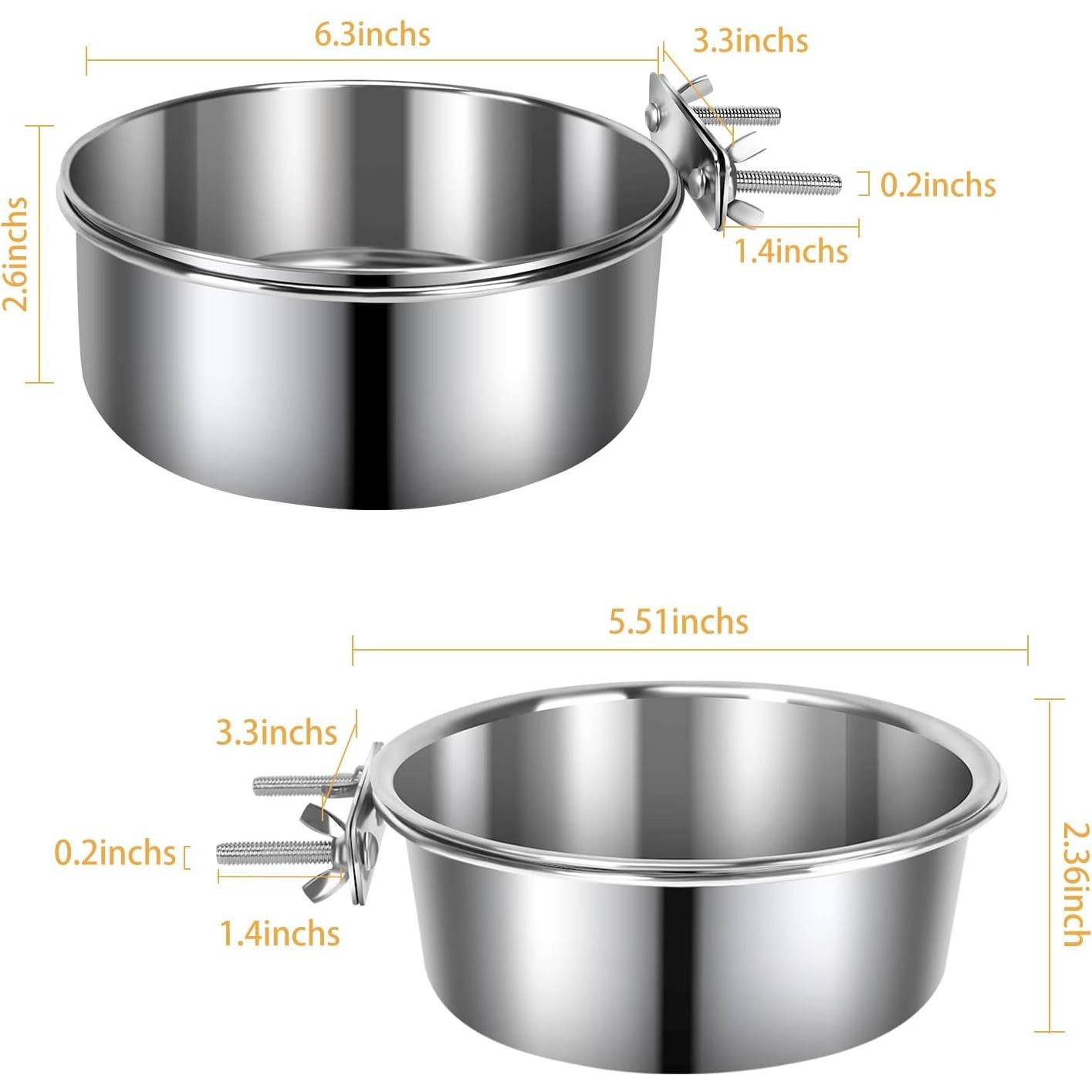 2 Tazones Medianos Acero Inoxidable Antideslizantes Yummy Sam