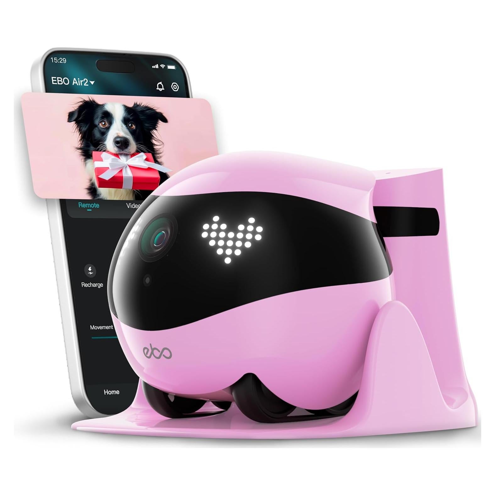 Cámara de Seguridad EBO Air 2 Rosa Robin 2K para Mascotas