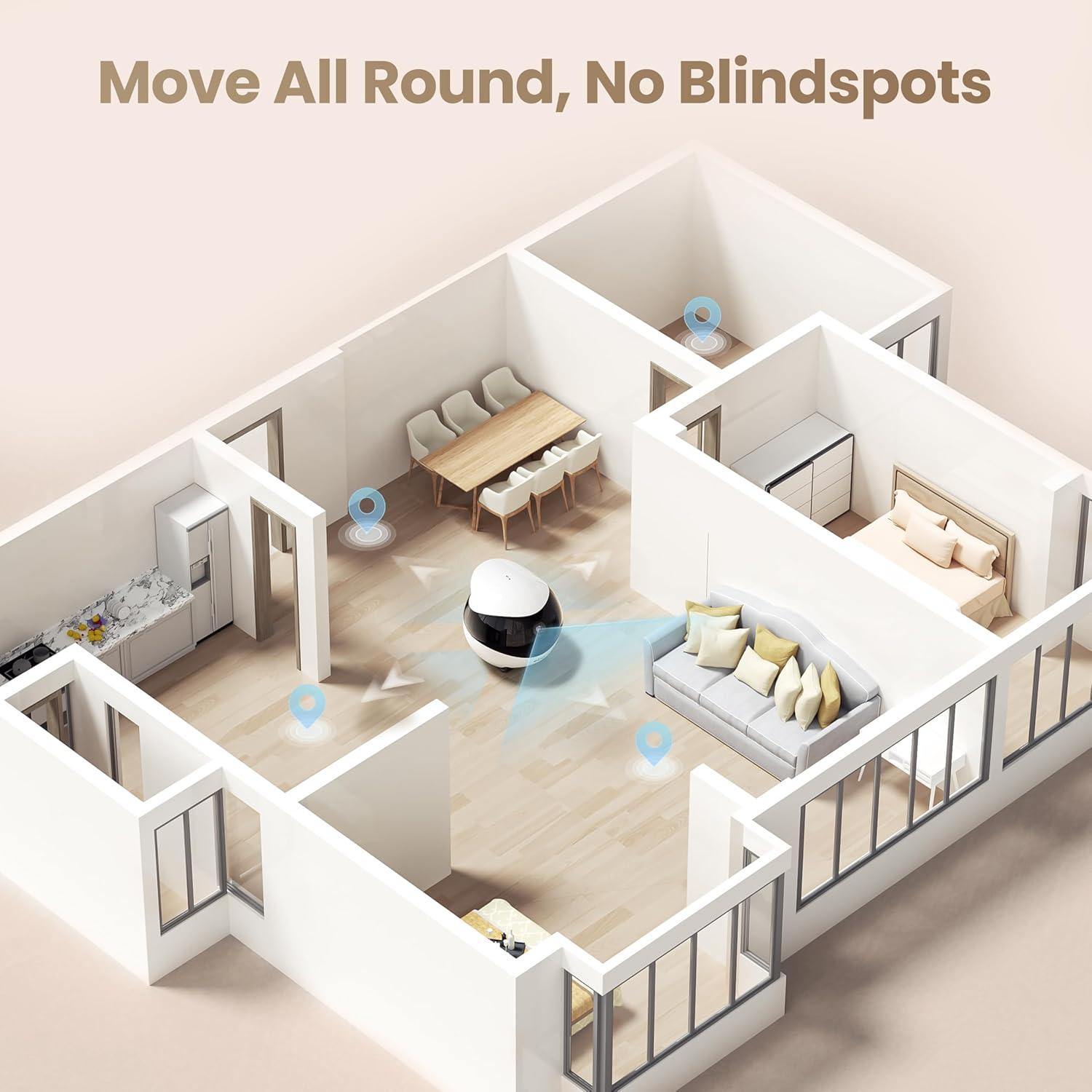 Cámara de Seguridad EBO Air 2 Rosa Robin 2K para Mascotas