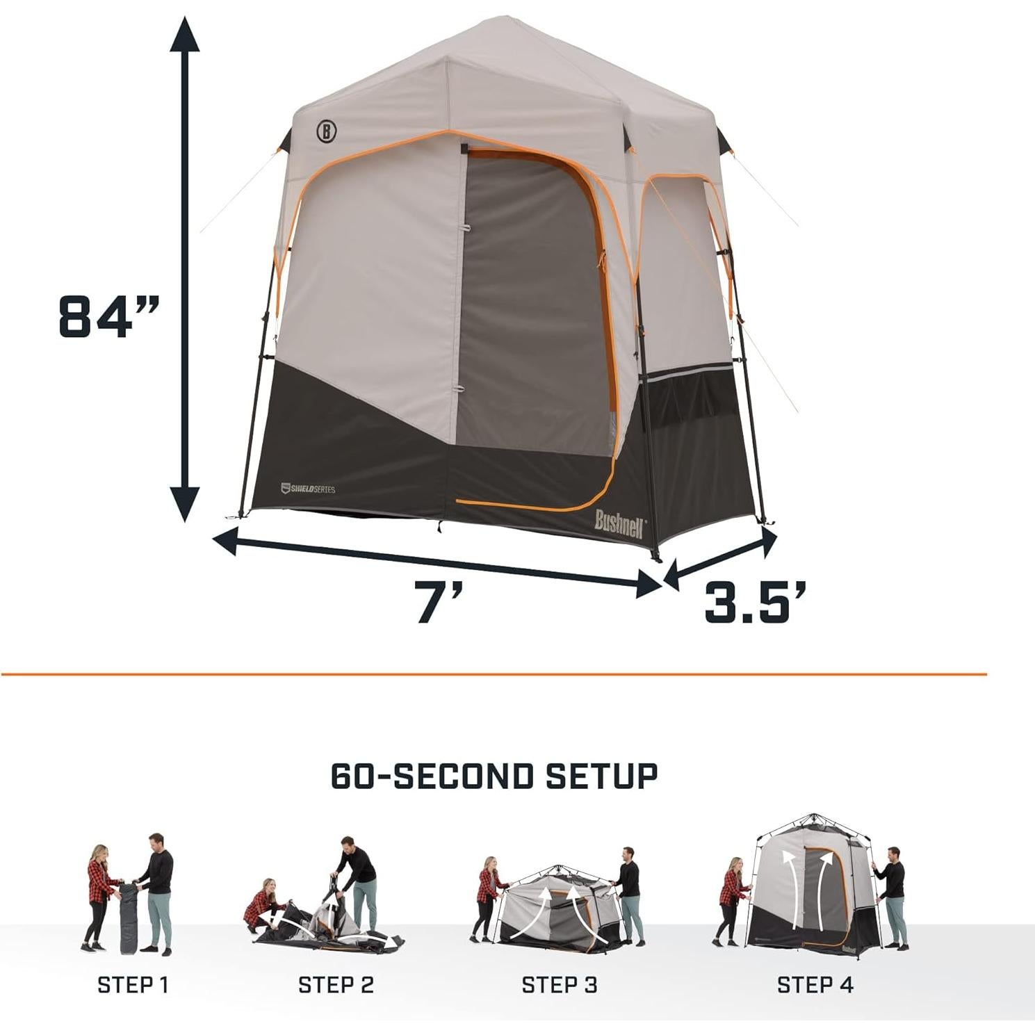 Carpa de Ducha Bushnell BLP50098 2 Habitaciones Camping 60s