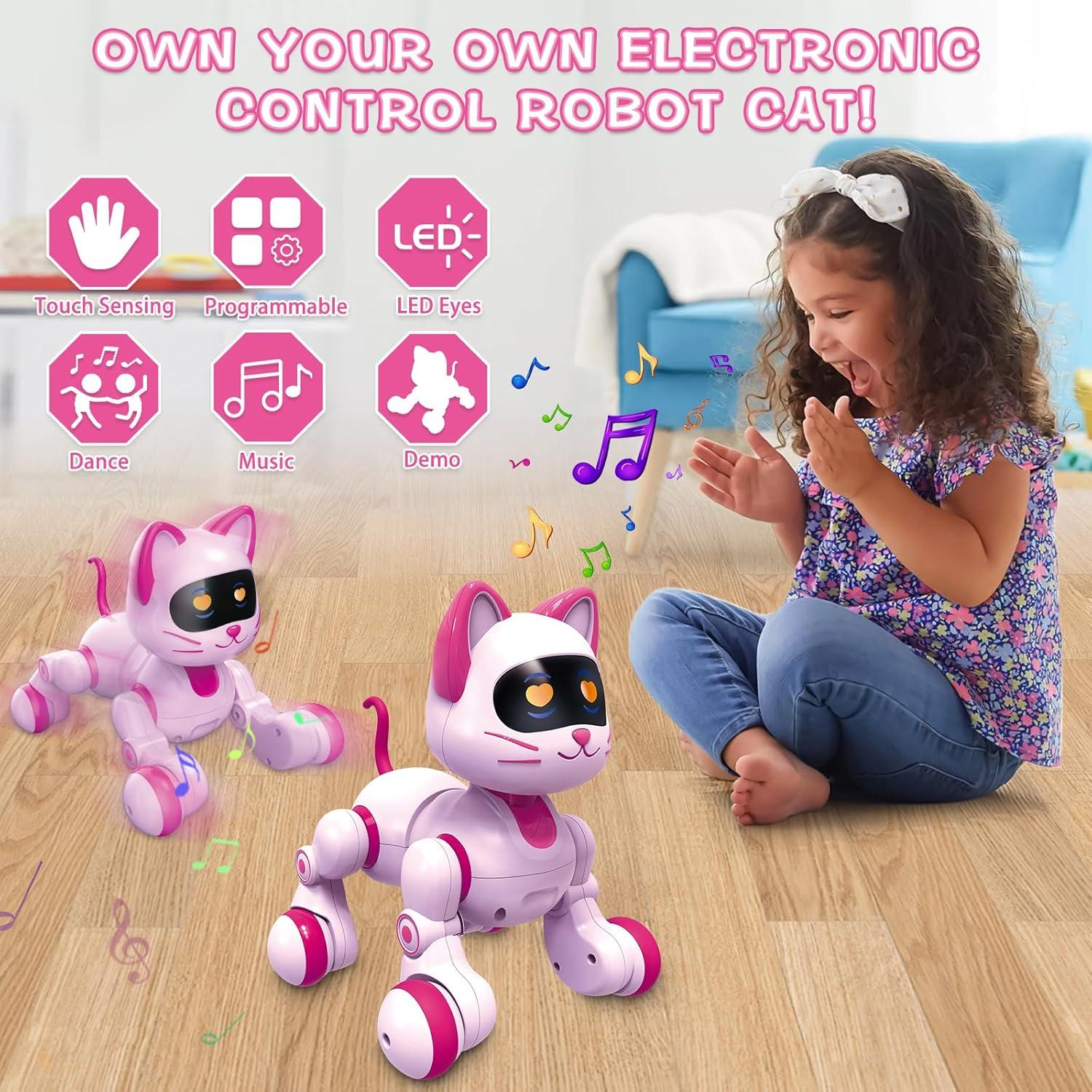 Gato Robot Control Remoto Hitish Programable con LED