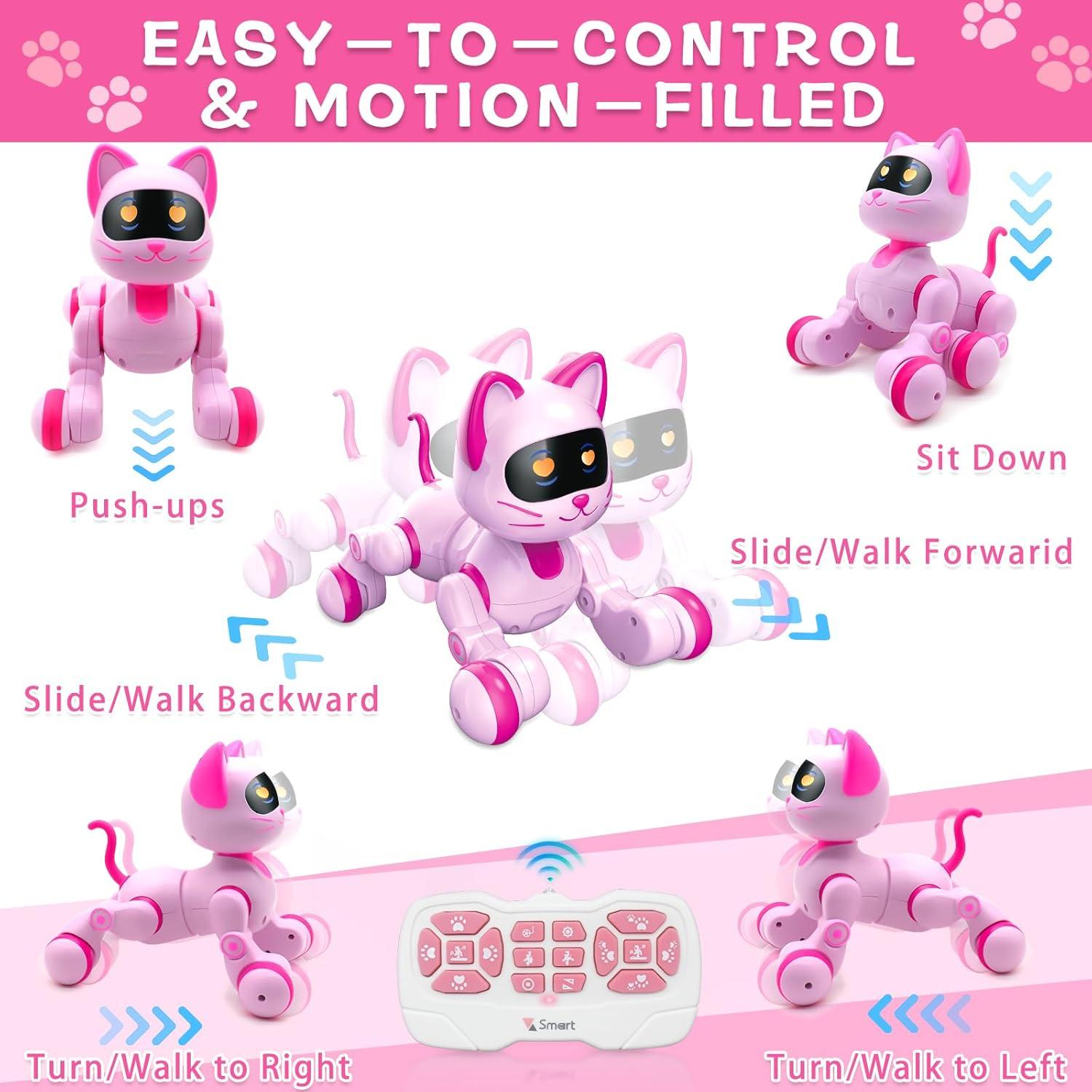 Gato Robot Control Remoto Hitish Programable con LED