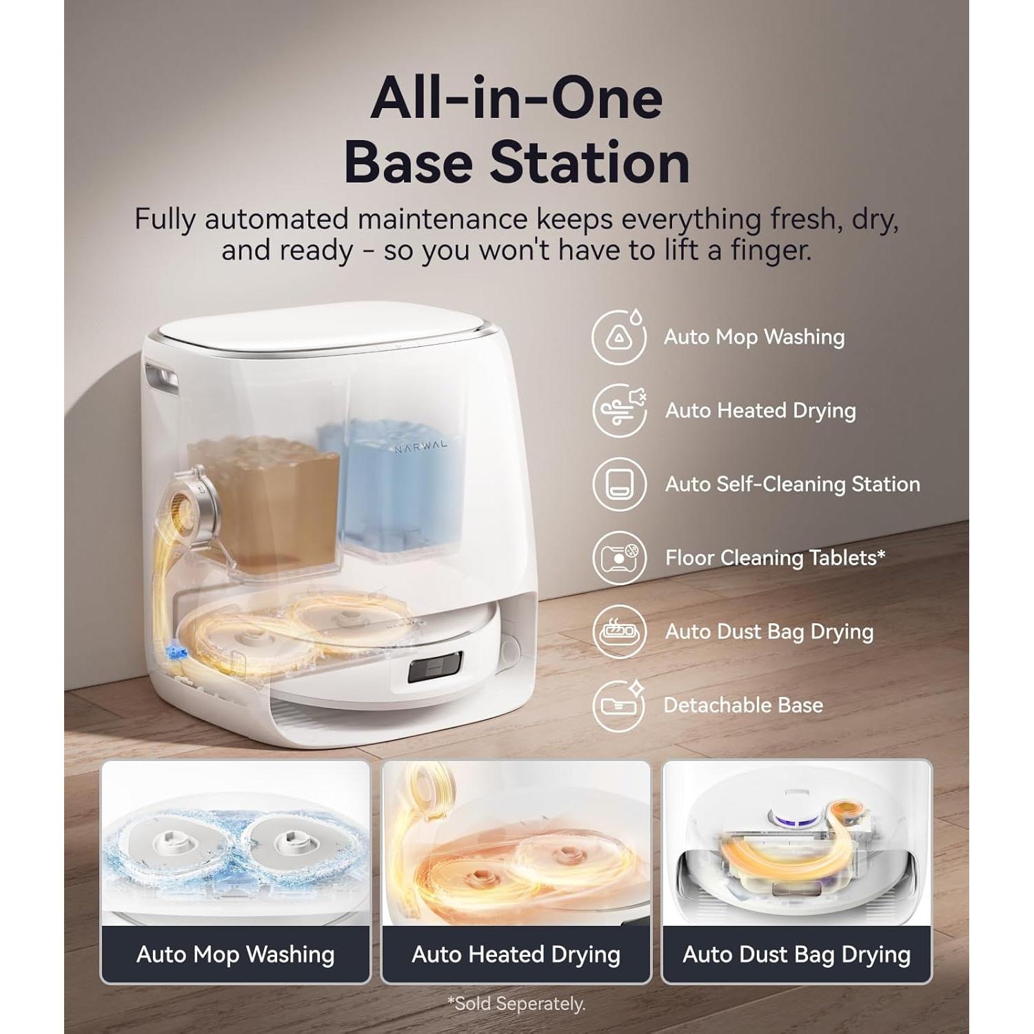 Robot Aspiradora y Mopa NARWAL Freo Pro 8500Pa Auto-Vaciado