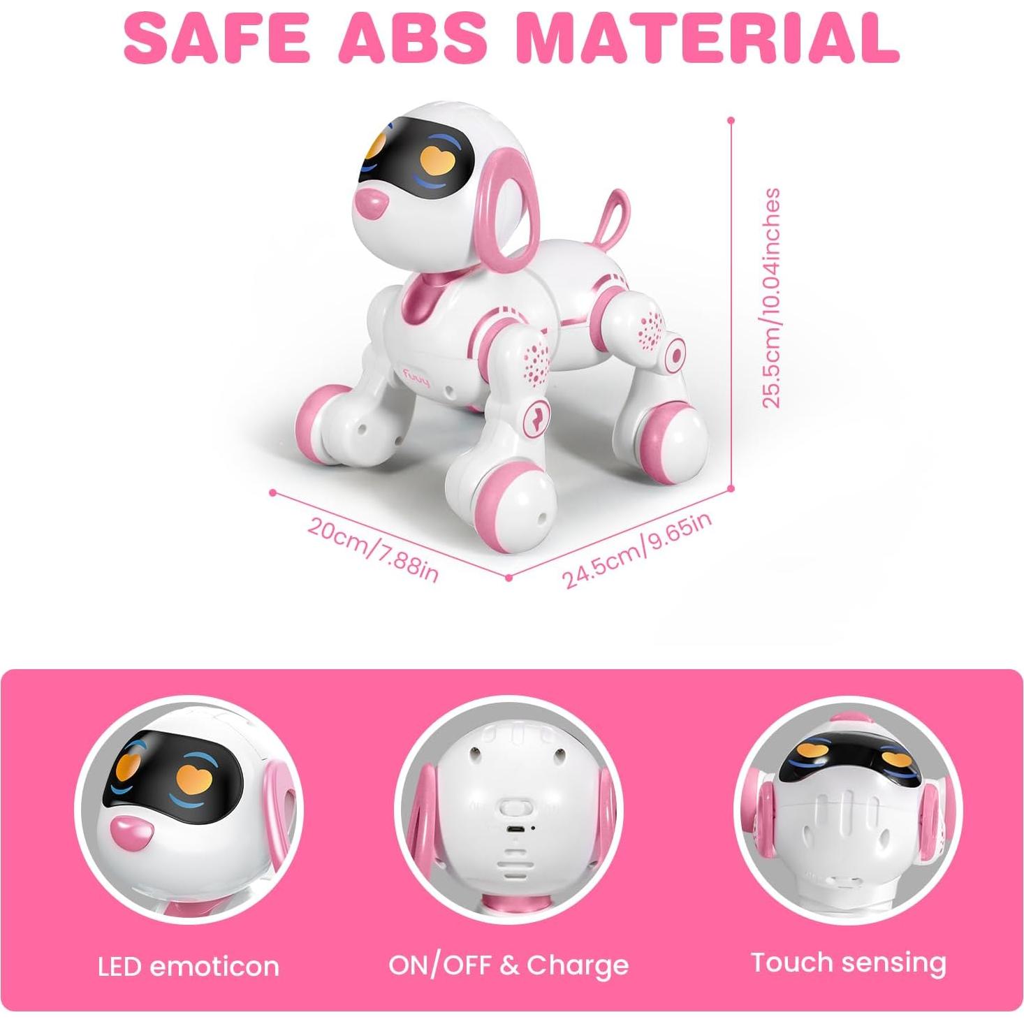 Robot Perro FUUY Control Remoto Programable 0.86 kg Rosa