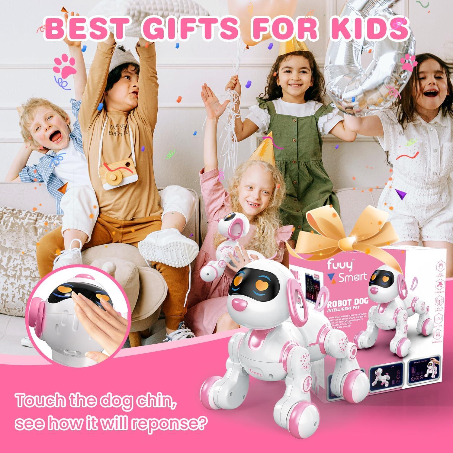 Robot Perro FUUY Control Remoto Programable 0.86 kg Rosa