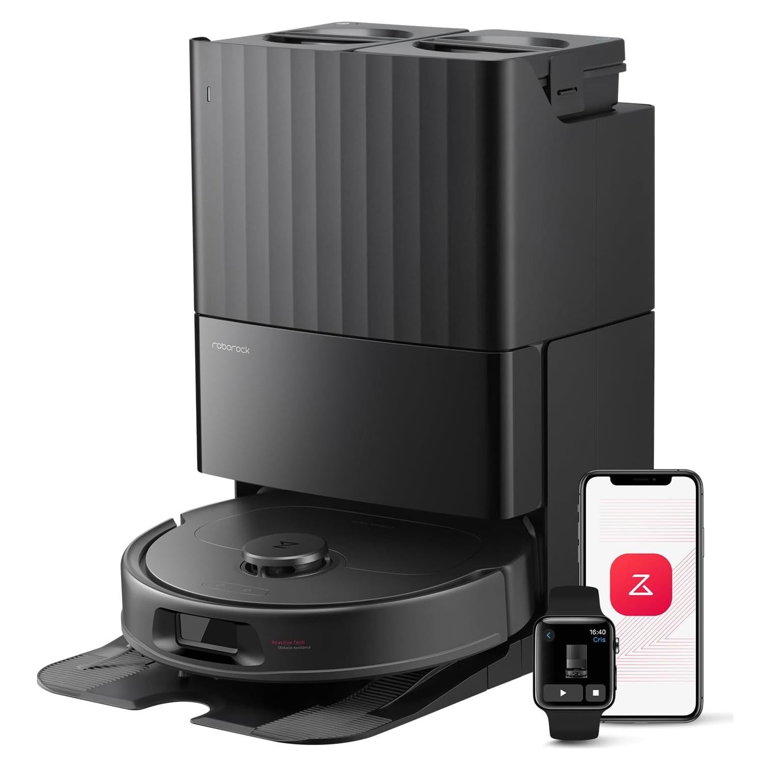 Roborock QV 35S Robot Aspiradora y Mopa 10,000Pa Negro