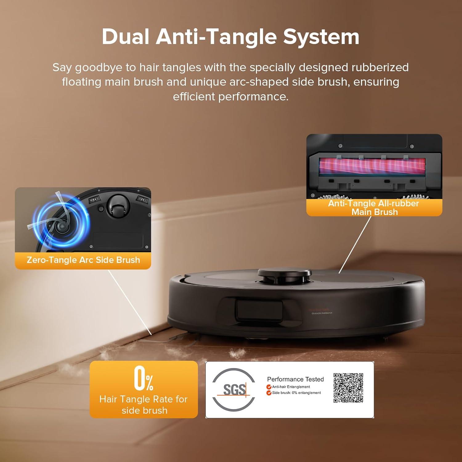 Roborock QV 35S Robot Aspiradora y Mopa 10,000Pa Negro