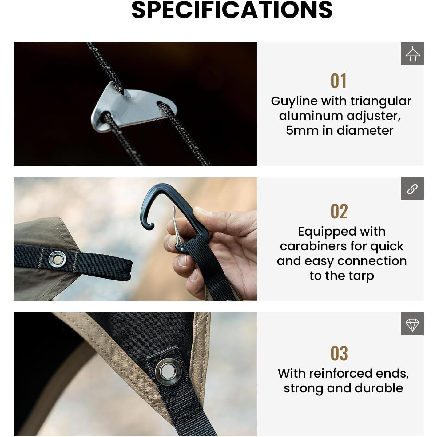 Tapa de Conexión OneTigris CE-TMZ01-BK para Tienda Tipi