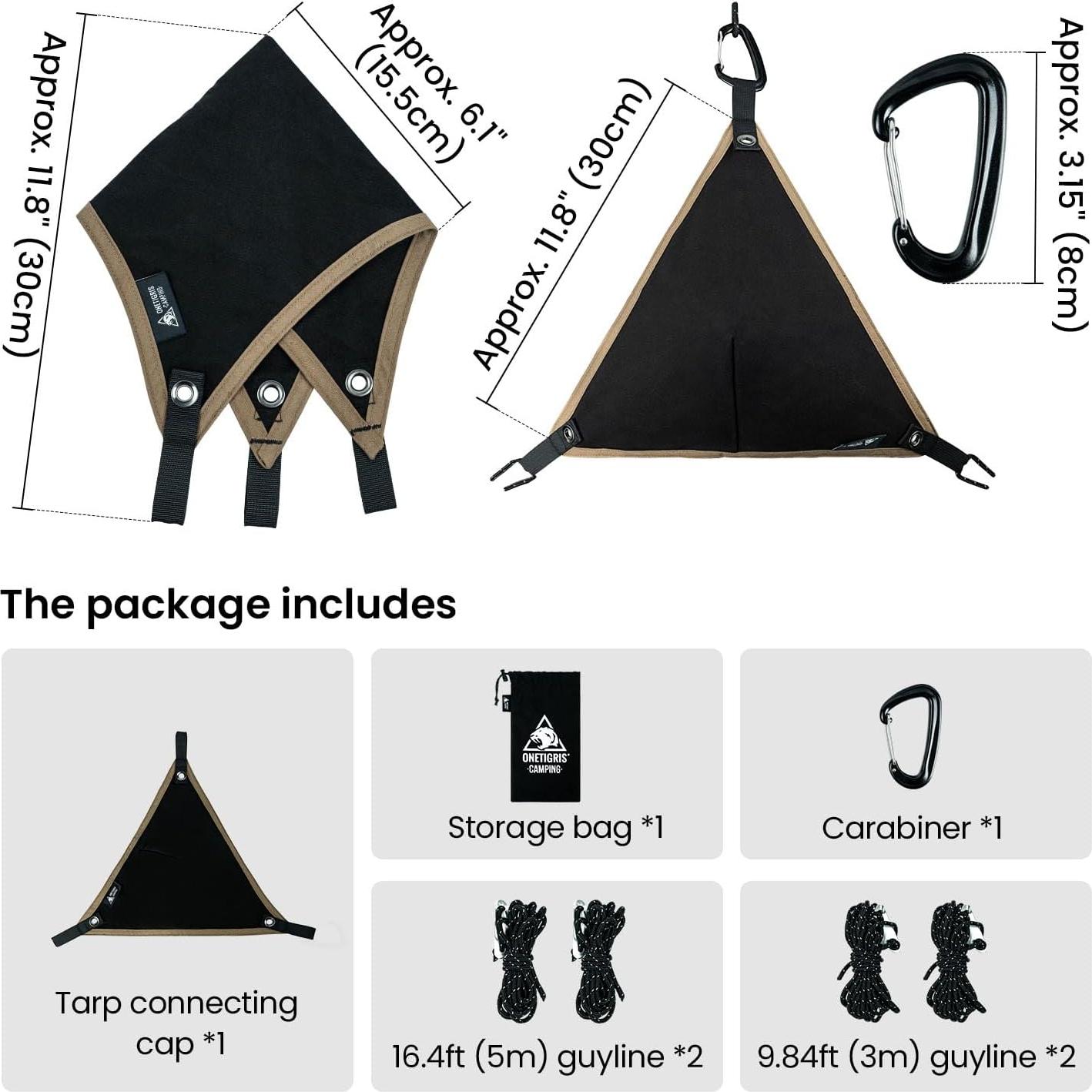 Tapa de Conexión OneTigris CE-TMZ01-BK para Tienda Tipi