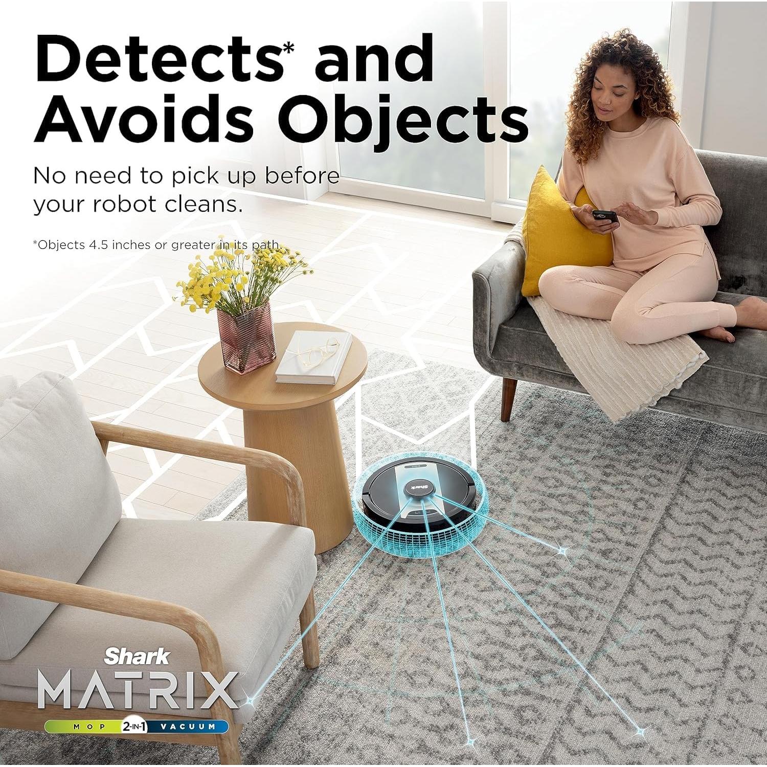 Aspiradora Robot Shark IQ 2-en-1 con Mopa Sónica, Negro/Dorado