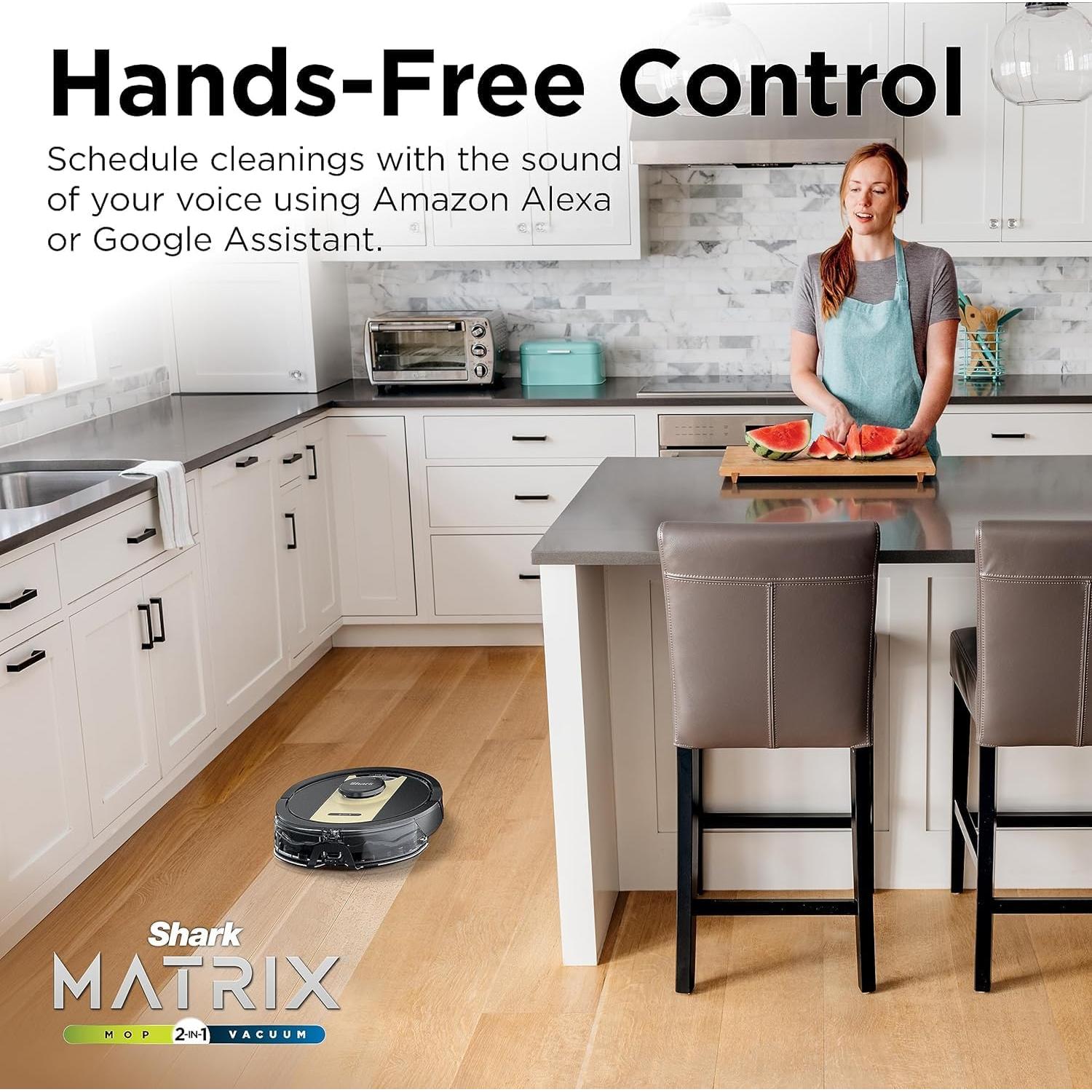 Aspiradora Robot Shark IQ 2-en-1 con Mopa Sónica, Negro/Dorado